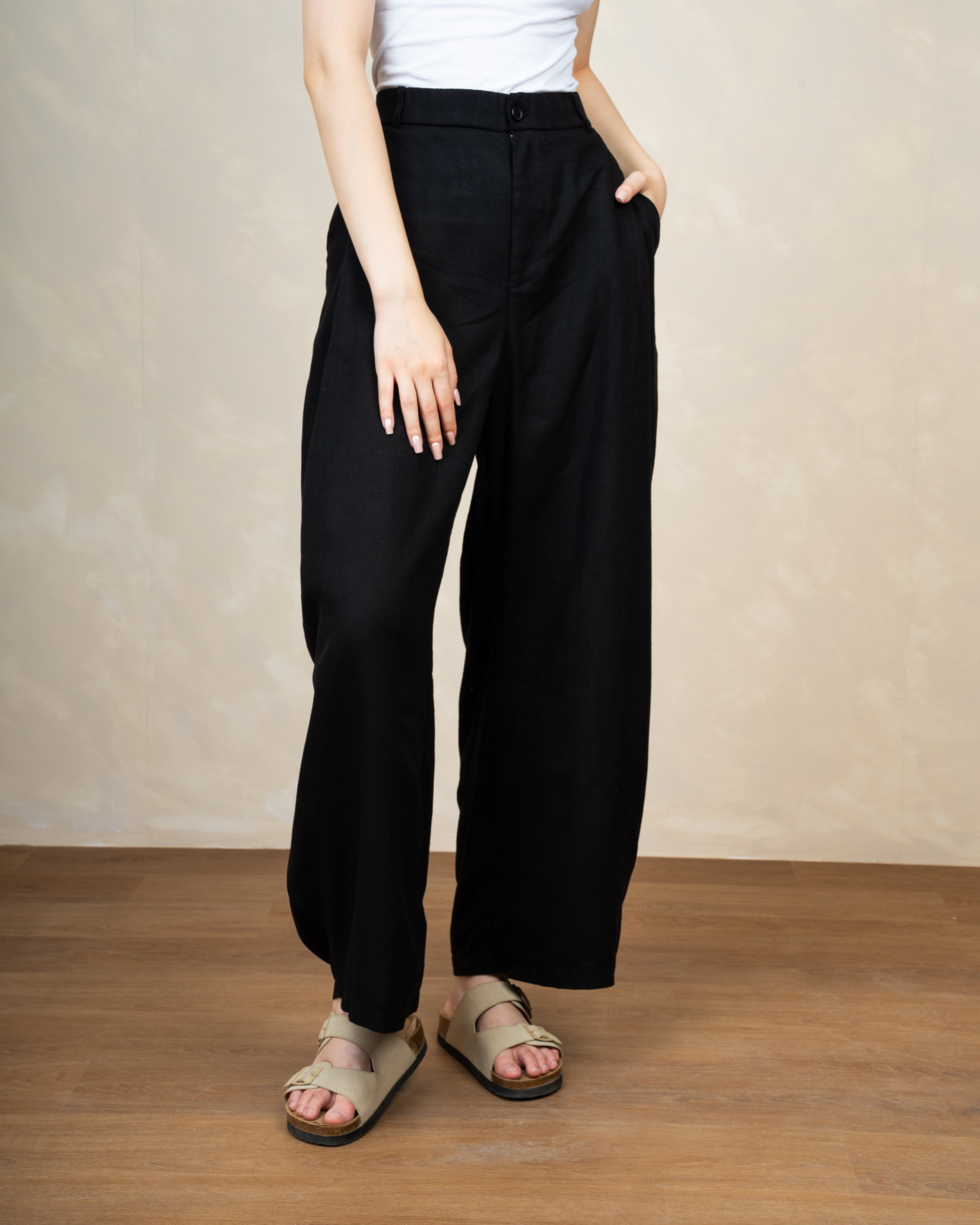 Plain Trouser With Single Button