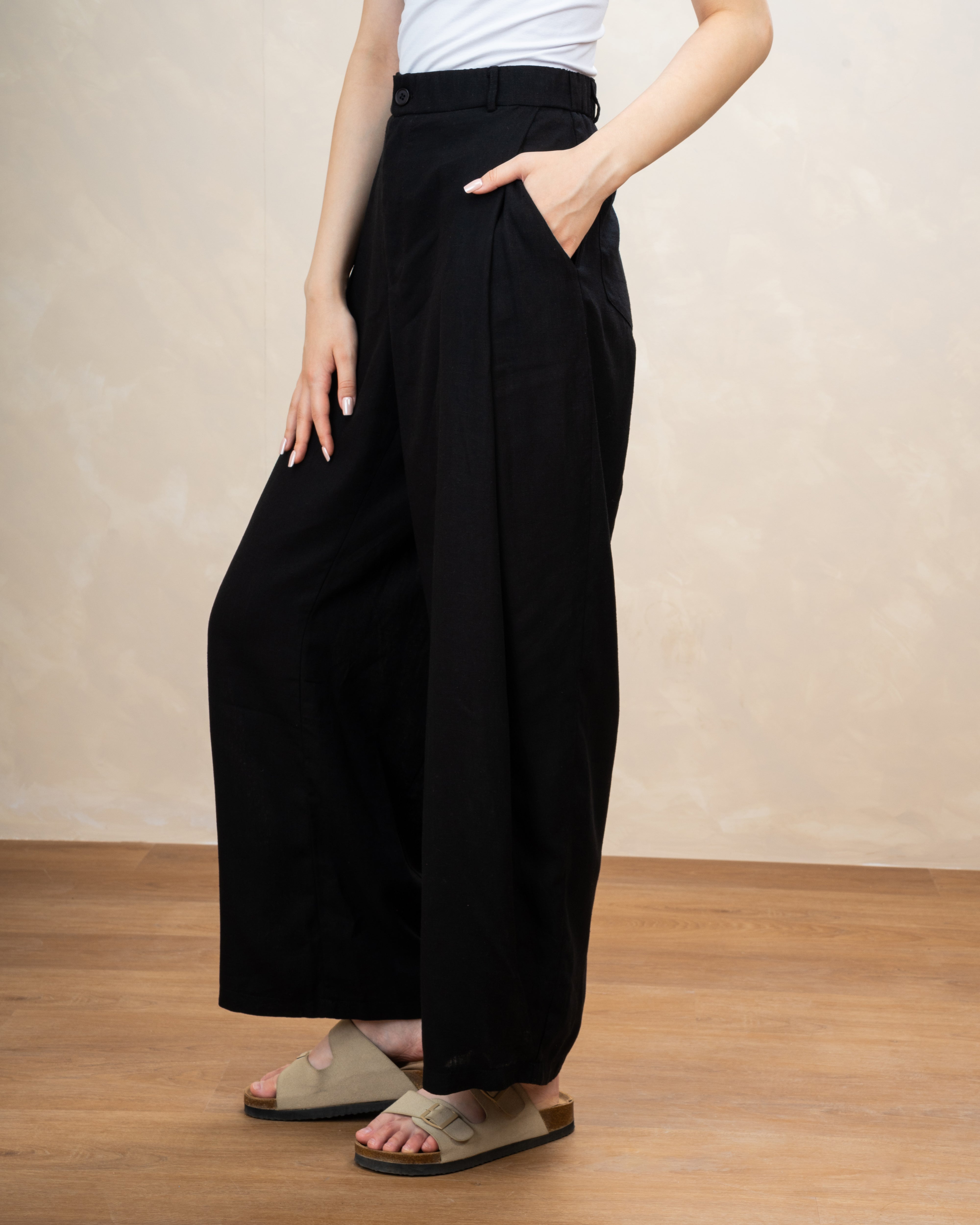 Plain Trouser With Single Button