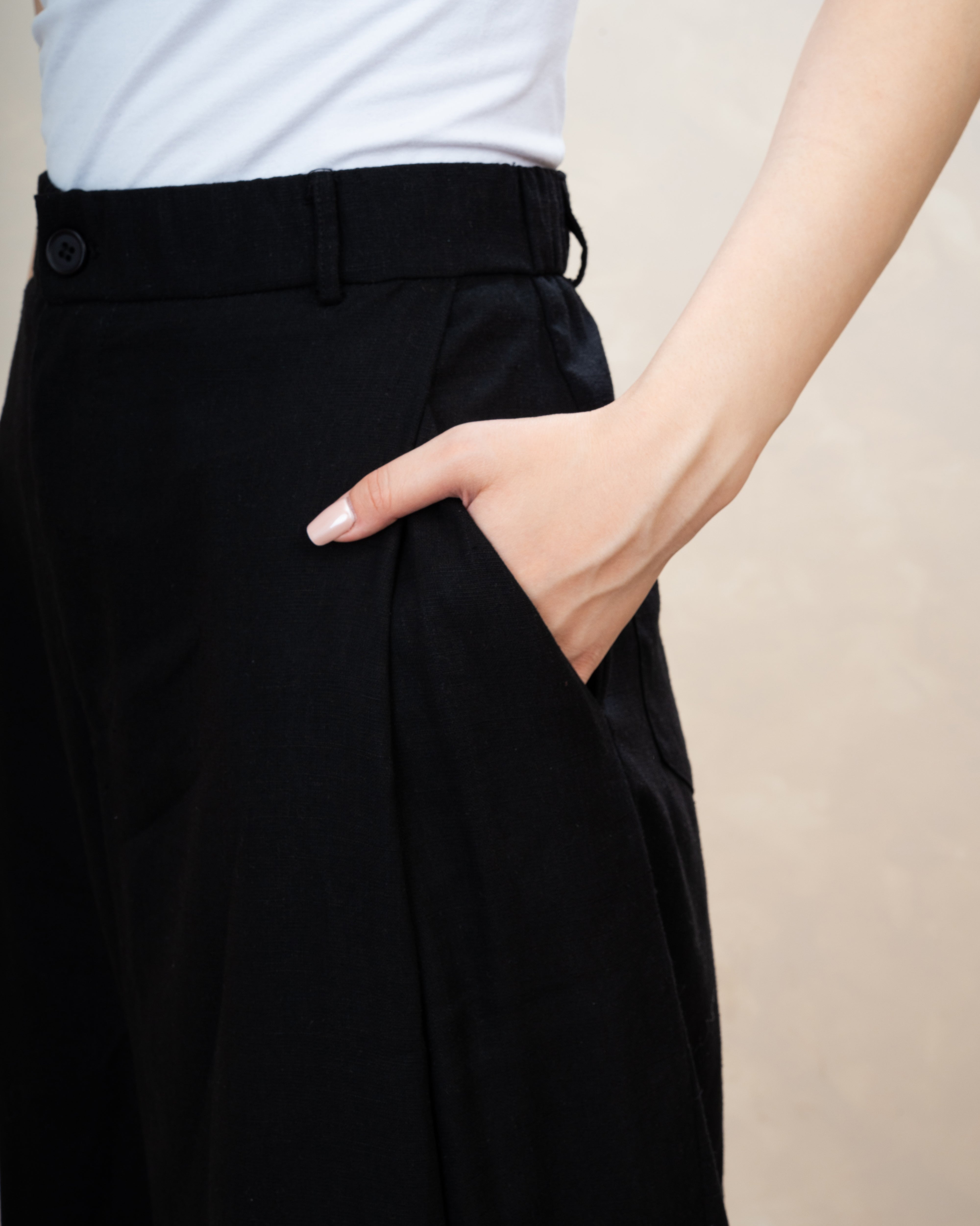 Plain Trouser With Single Button