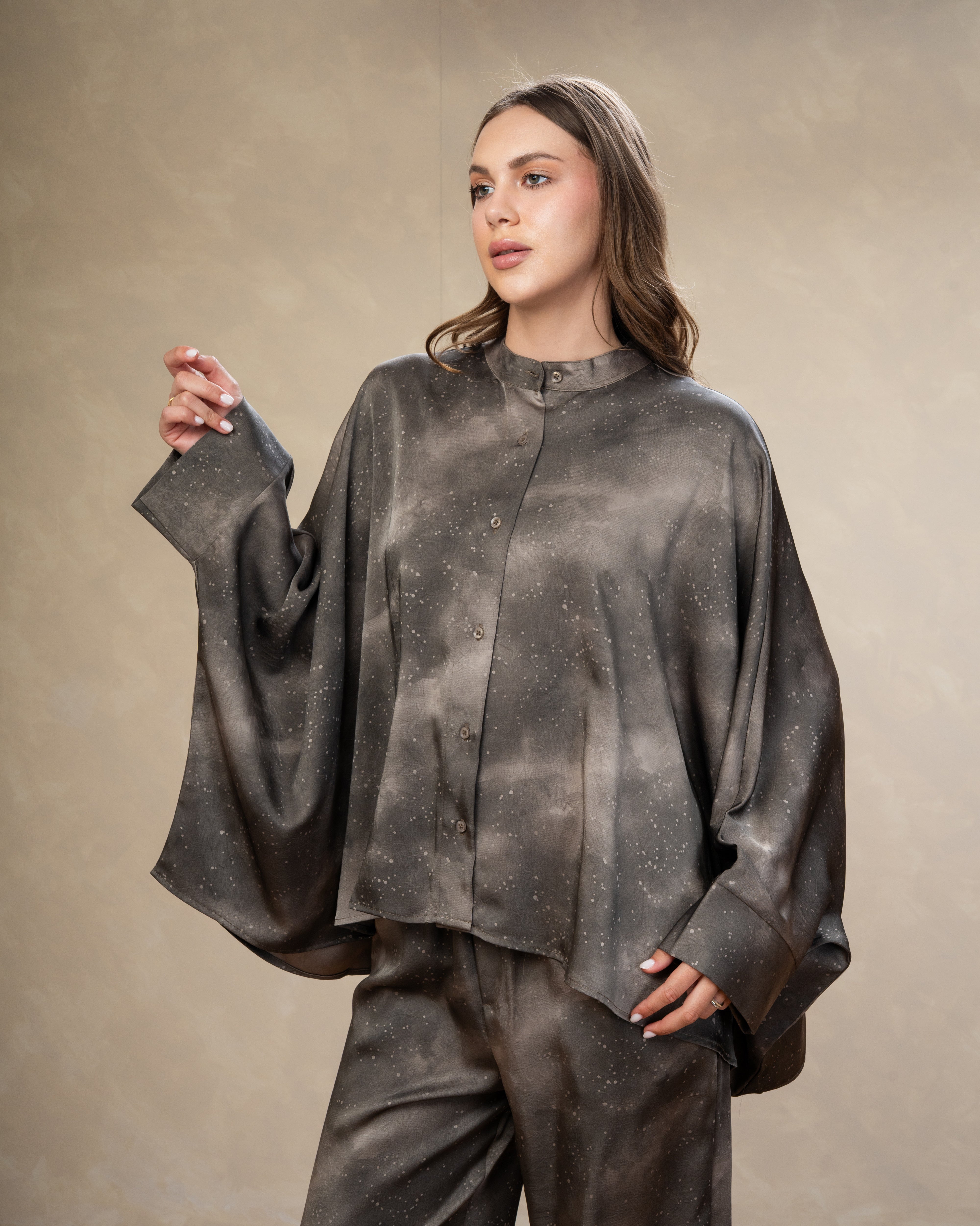 Printed Satin Shirt - In Different Colors