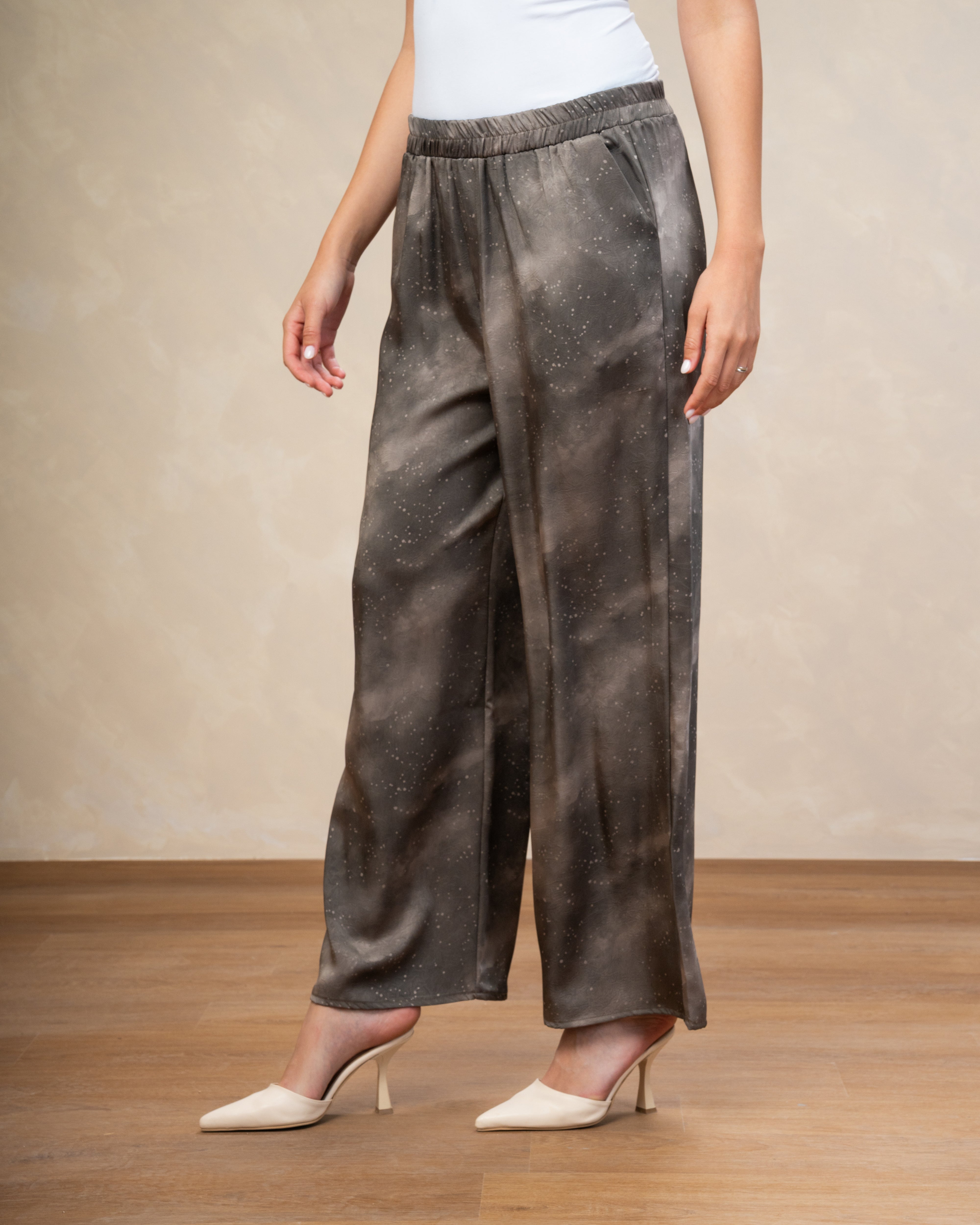 Printed Satin Trouser - In Different Colors