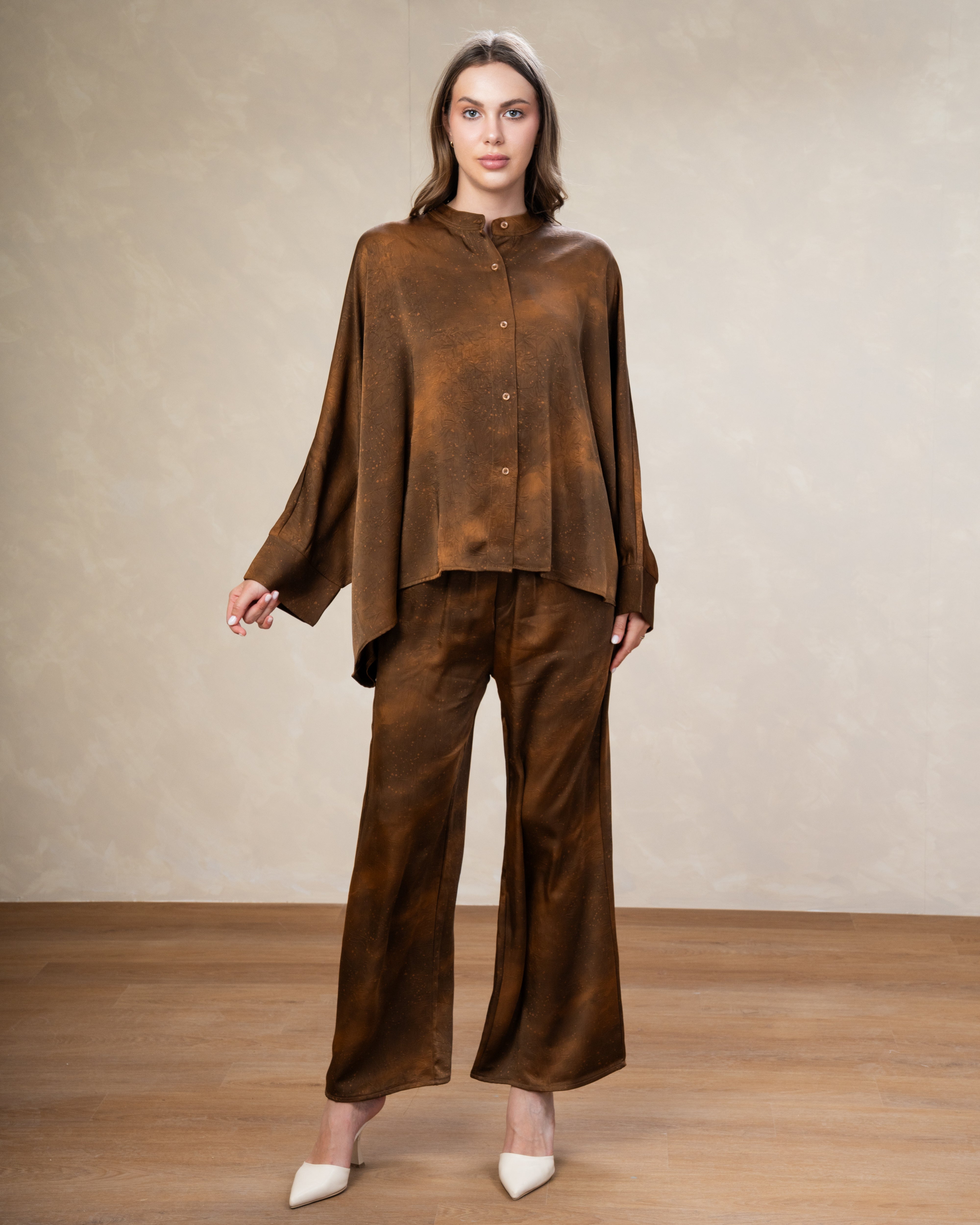 Printed Satin Shirt - In Different Colors