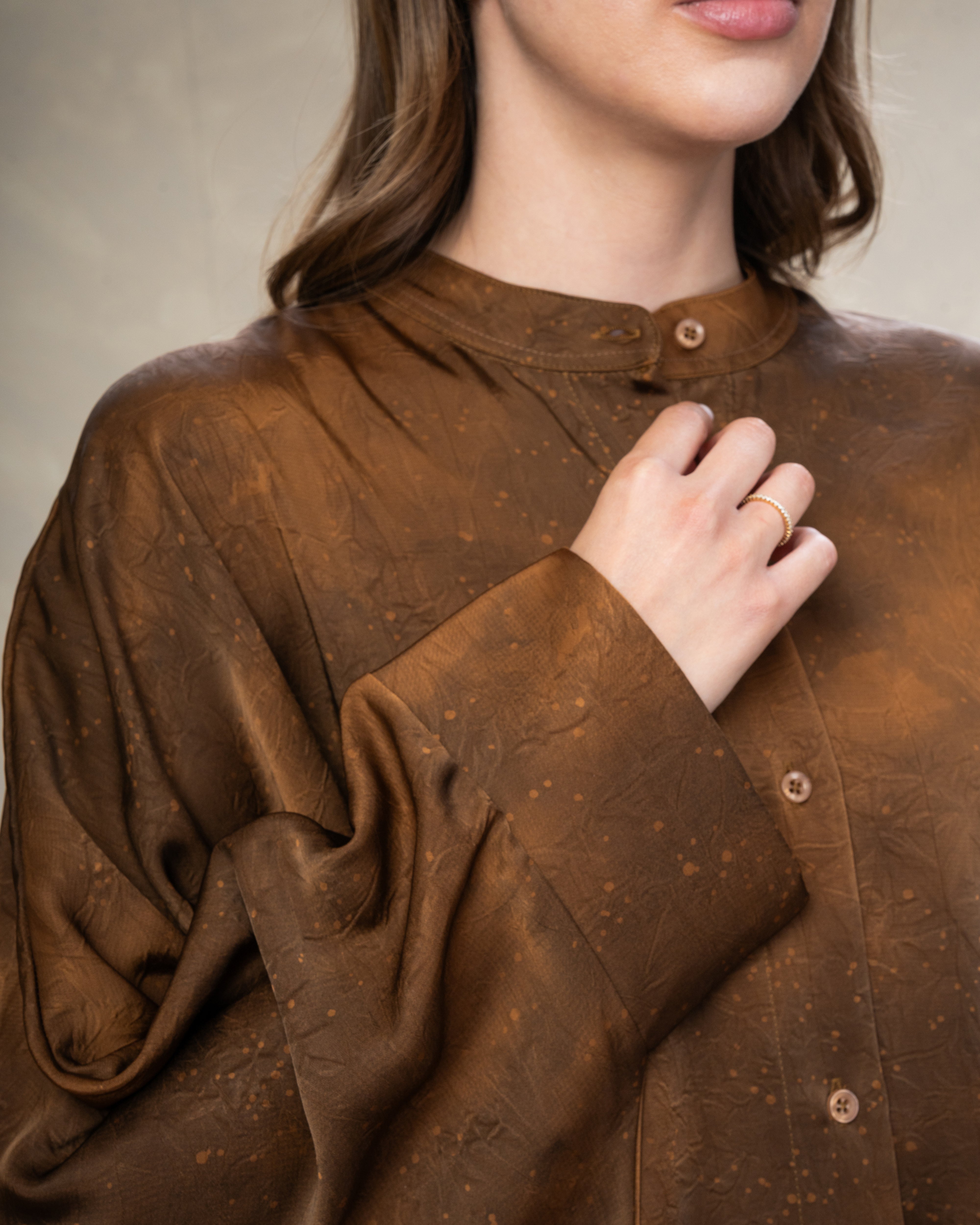 Printed Satin Shirt - In Different Colors
