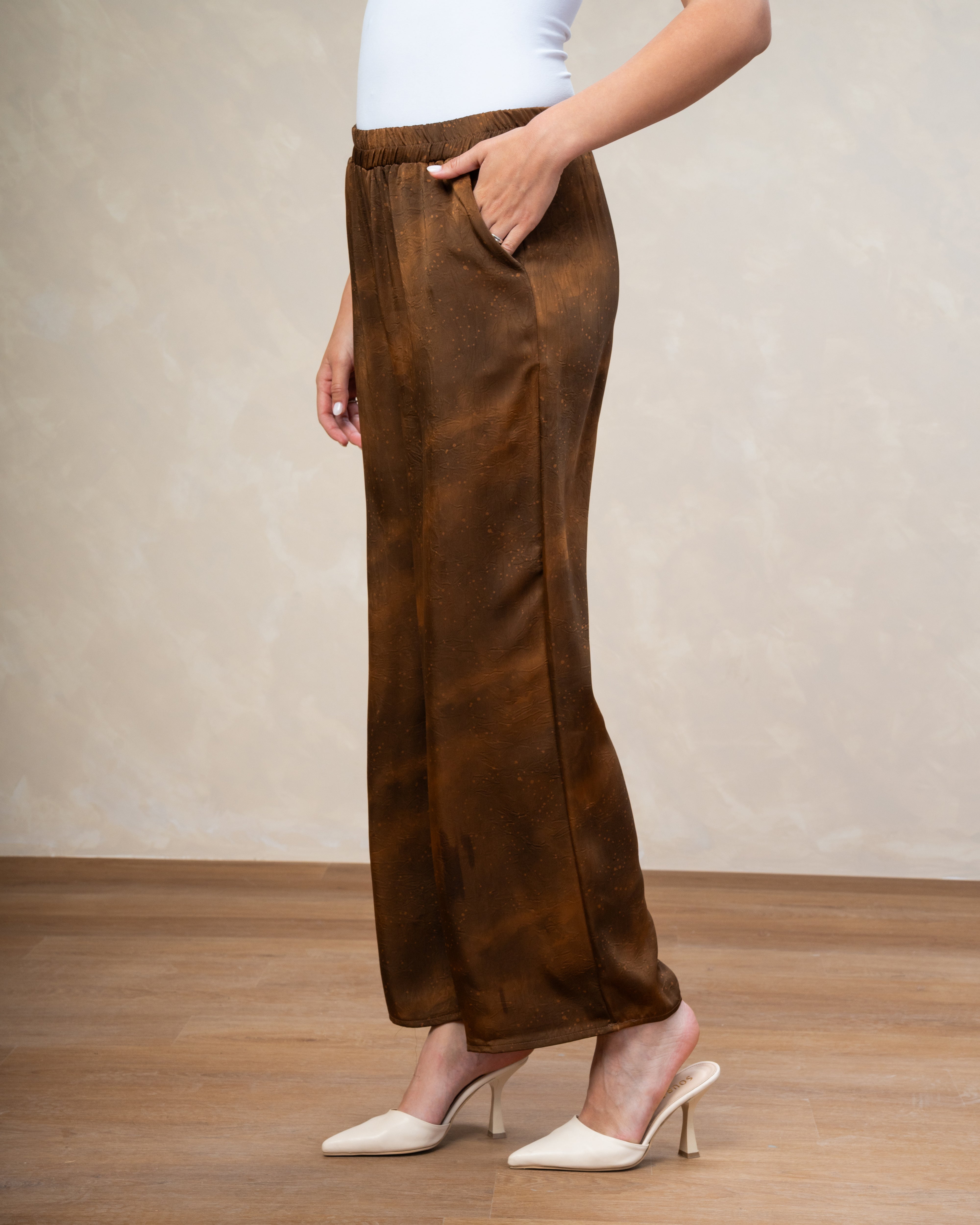 Printed Satin Trouser - In Different Colors