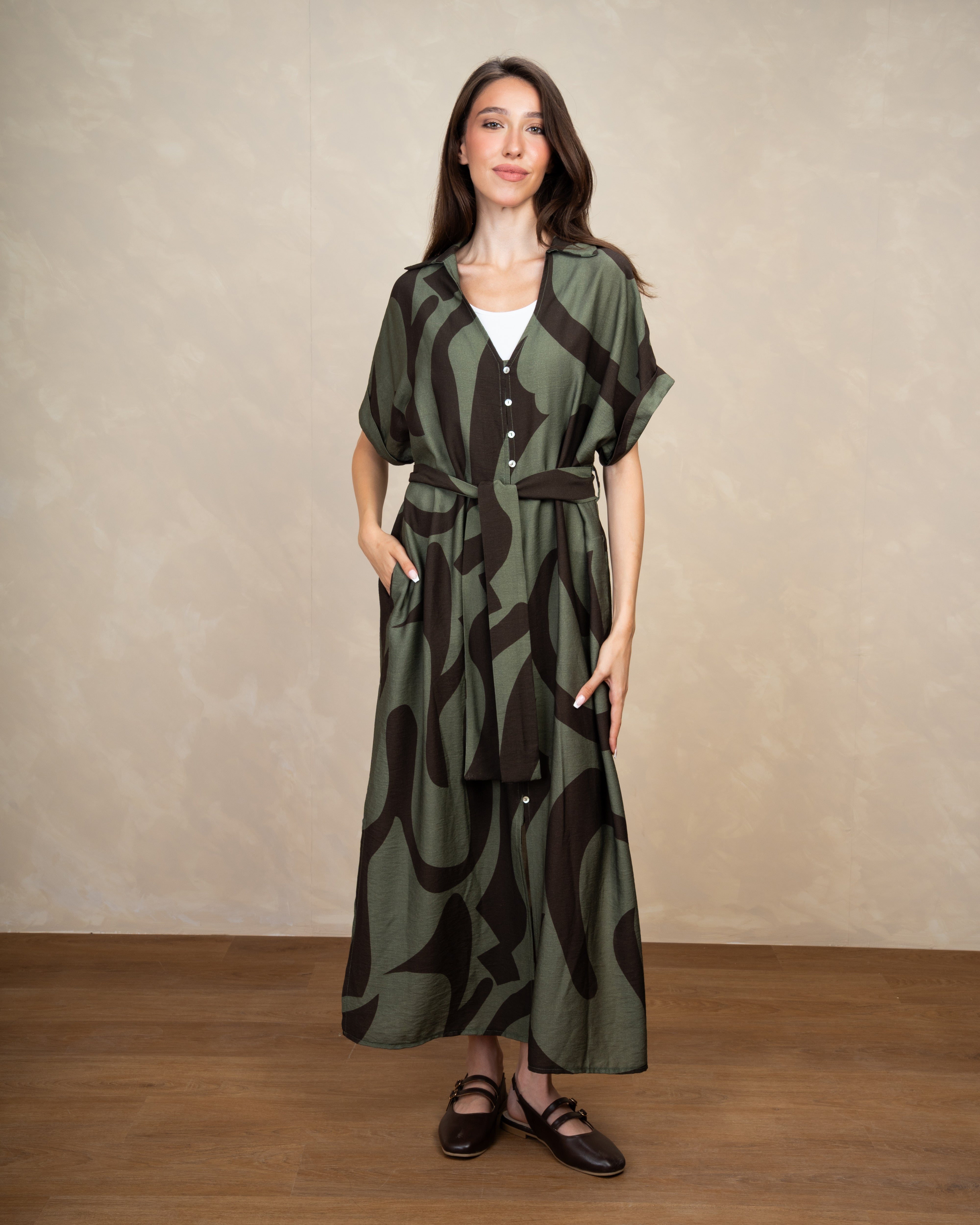 Floral Wide Neck Dress
