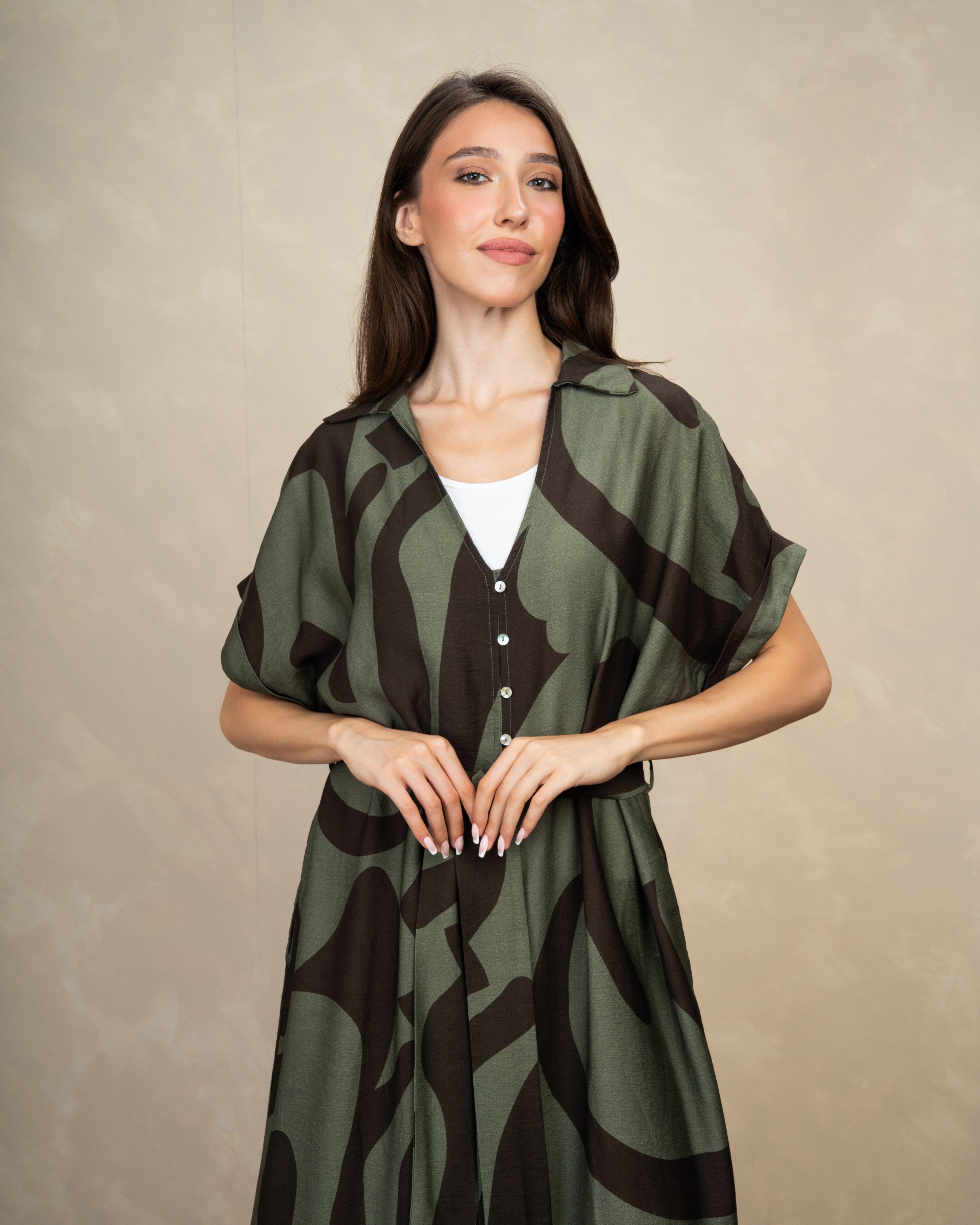 Floral Wide Neck Dress