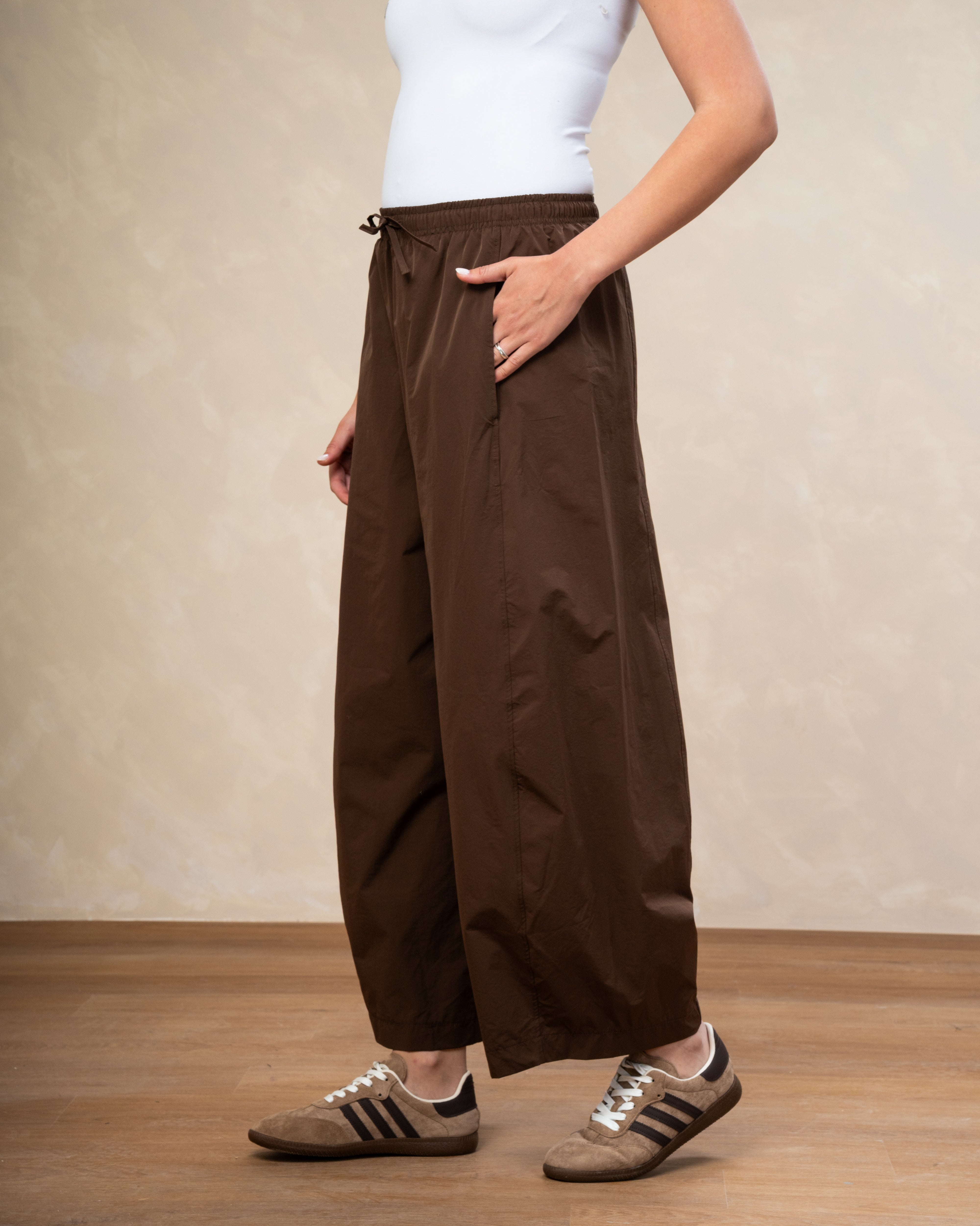 Gabardine Trouser With Drawstring Waist