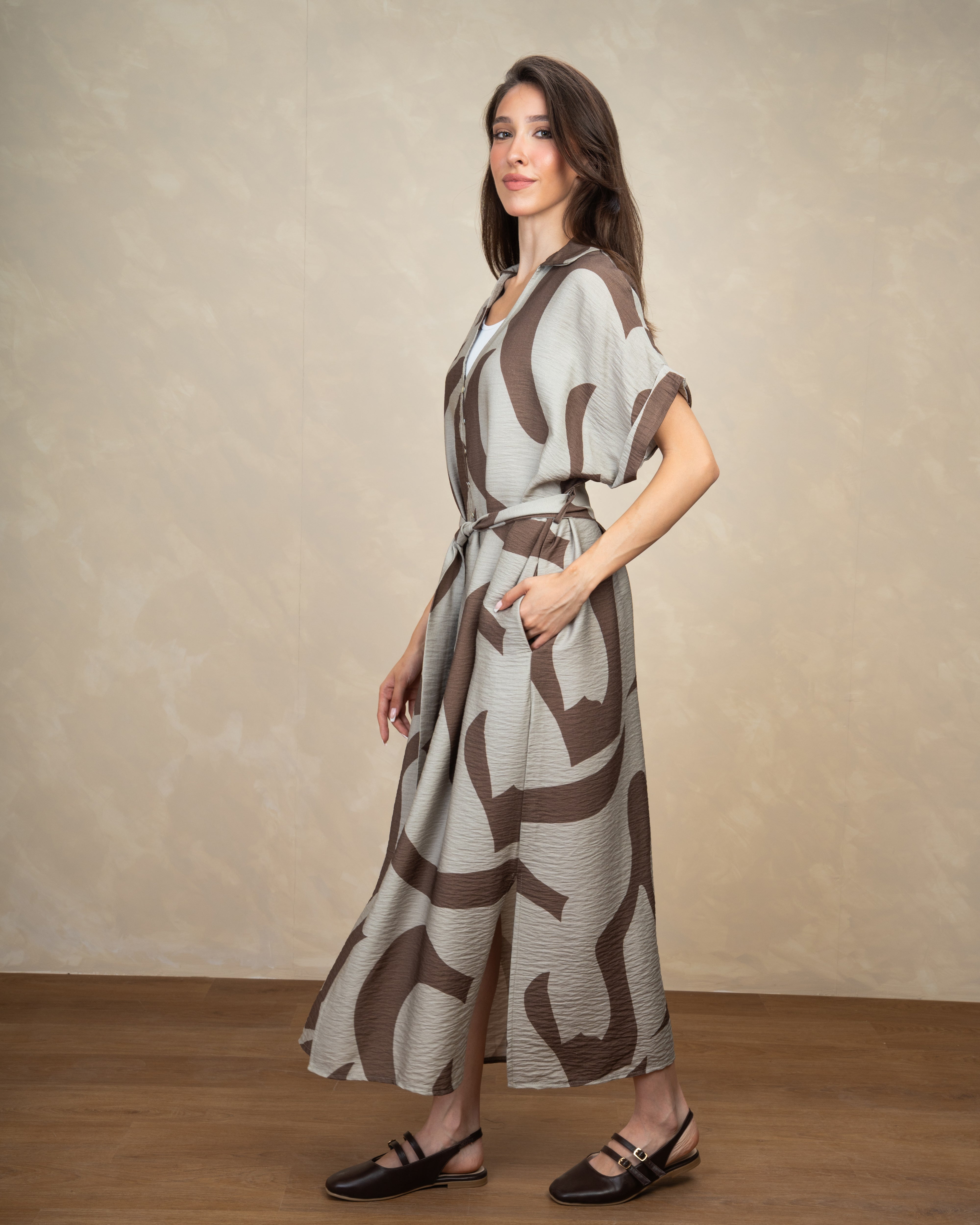 Floral Wide Neck Dress
