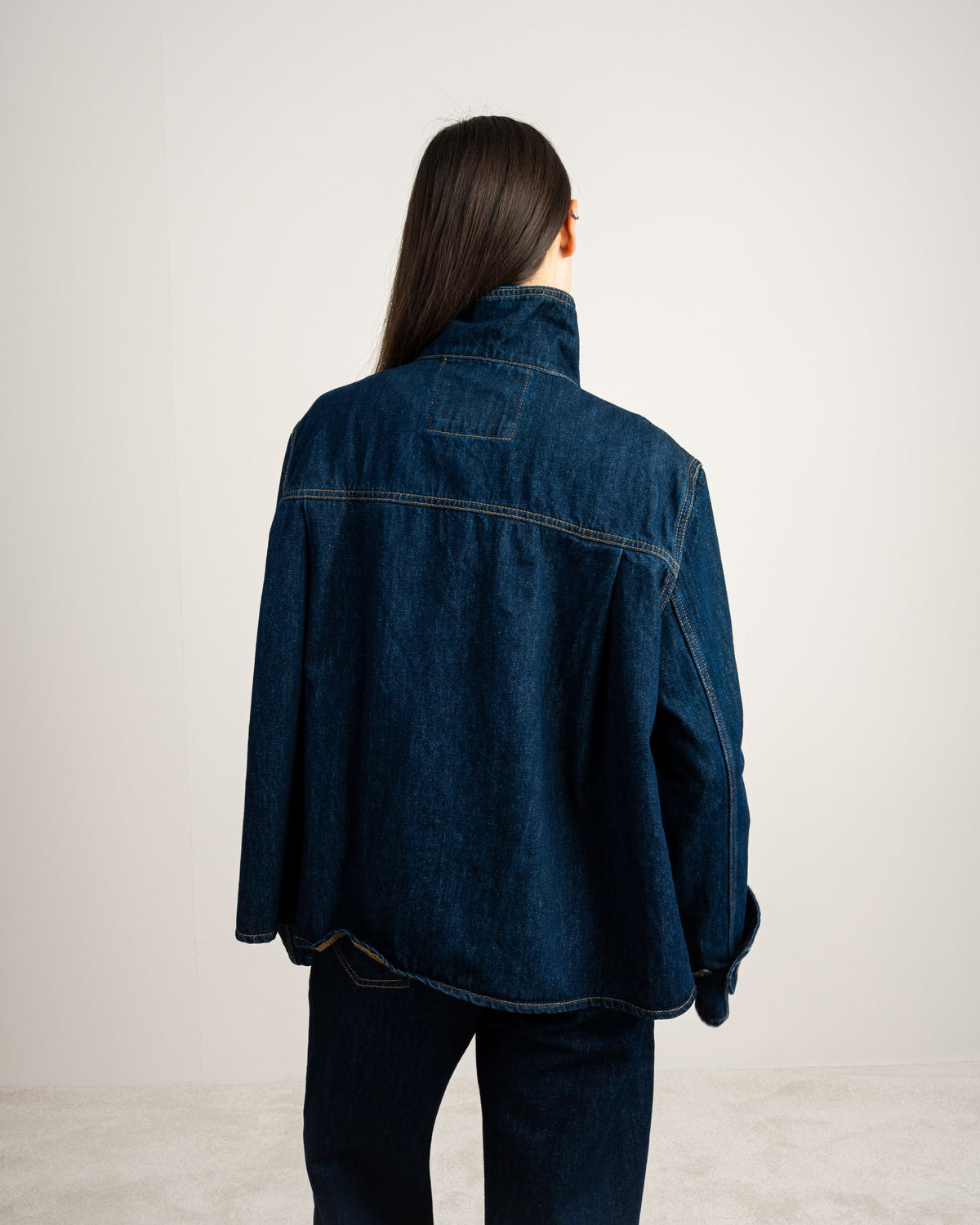 Denim Jacket With Black Buttons