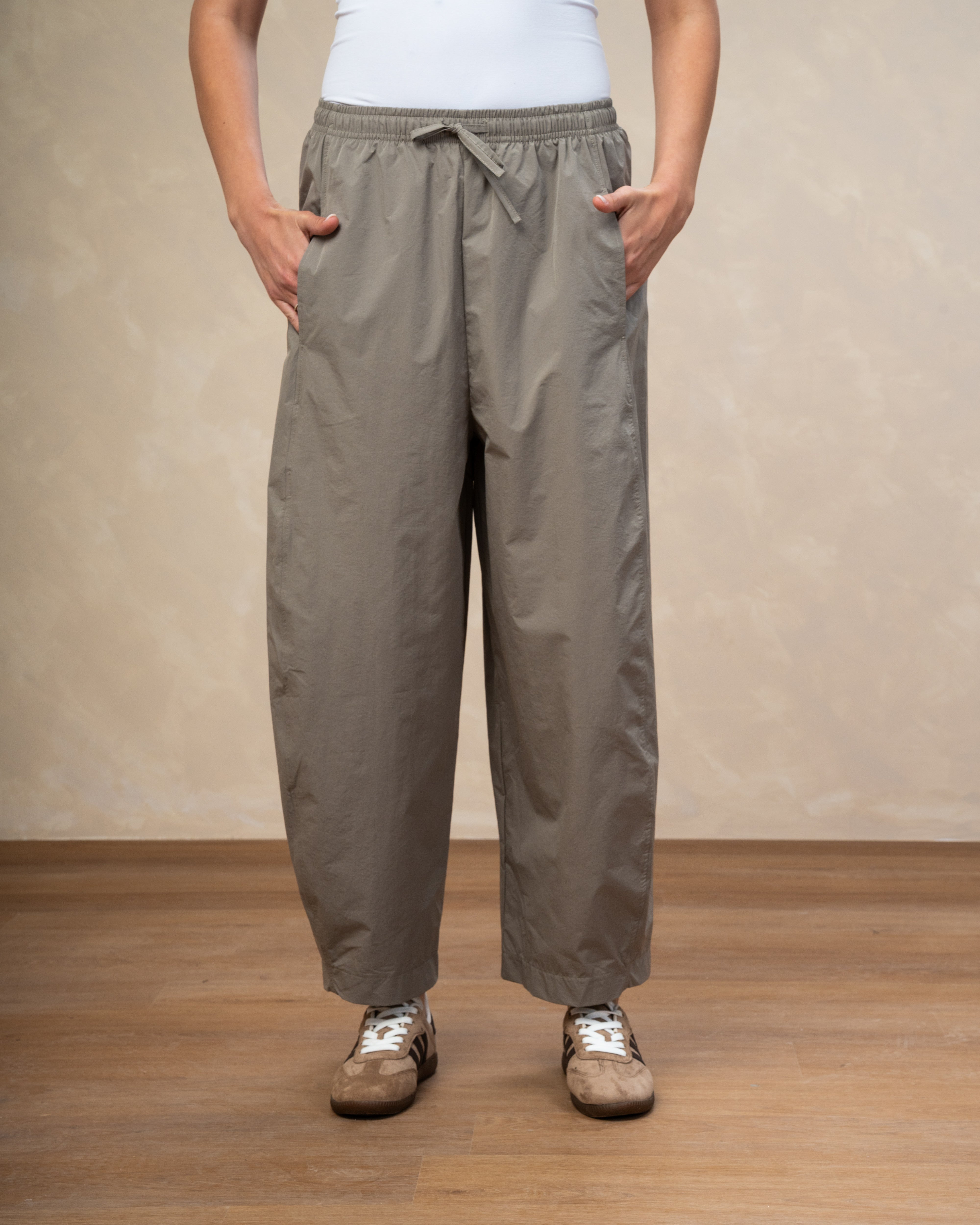 Gabardine Trouser With Drawstring Waist