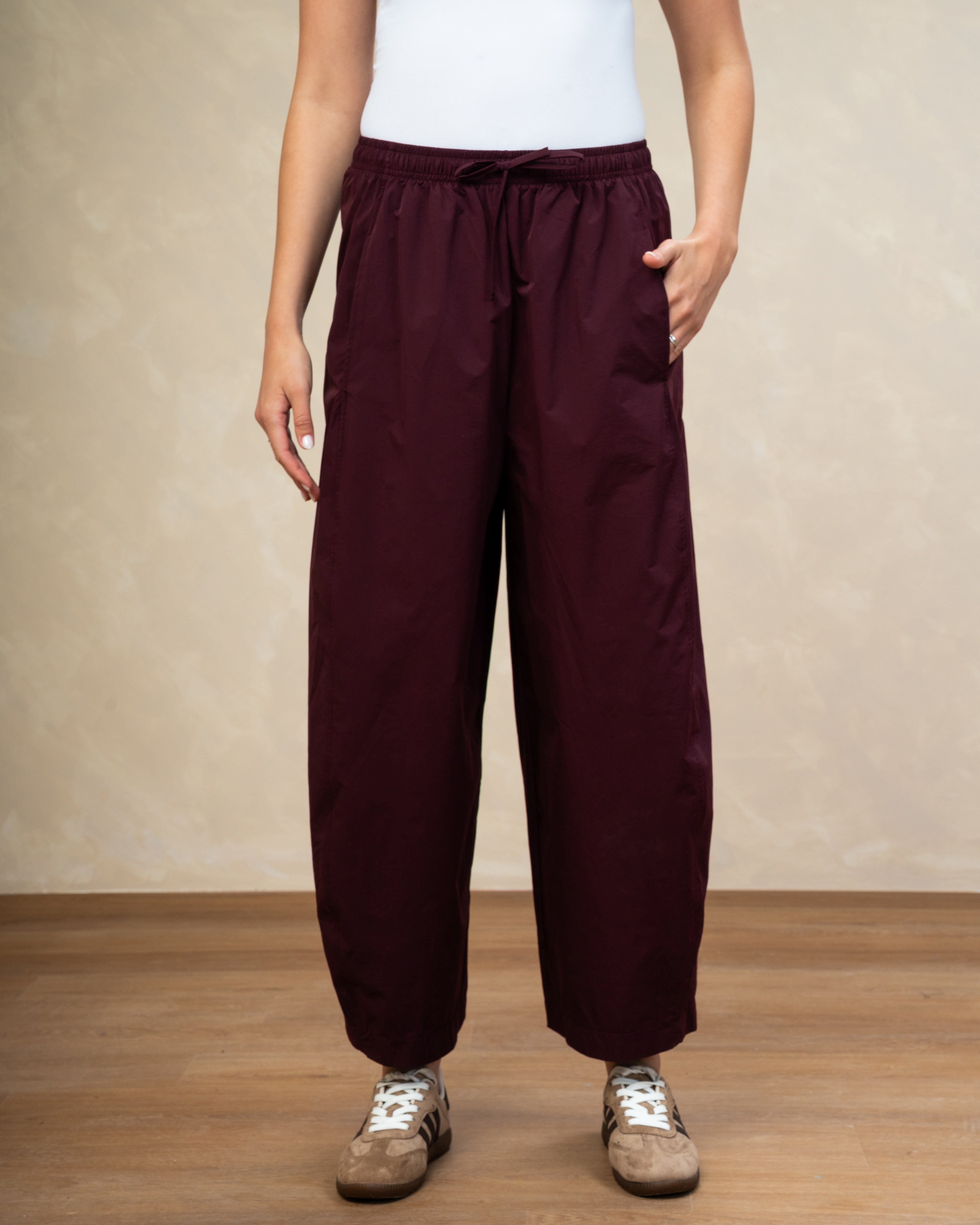 Gabardine Trouser With Drawstring Waist