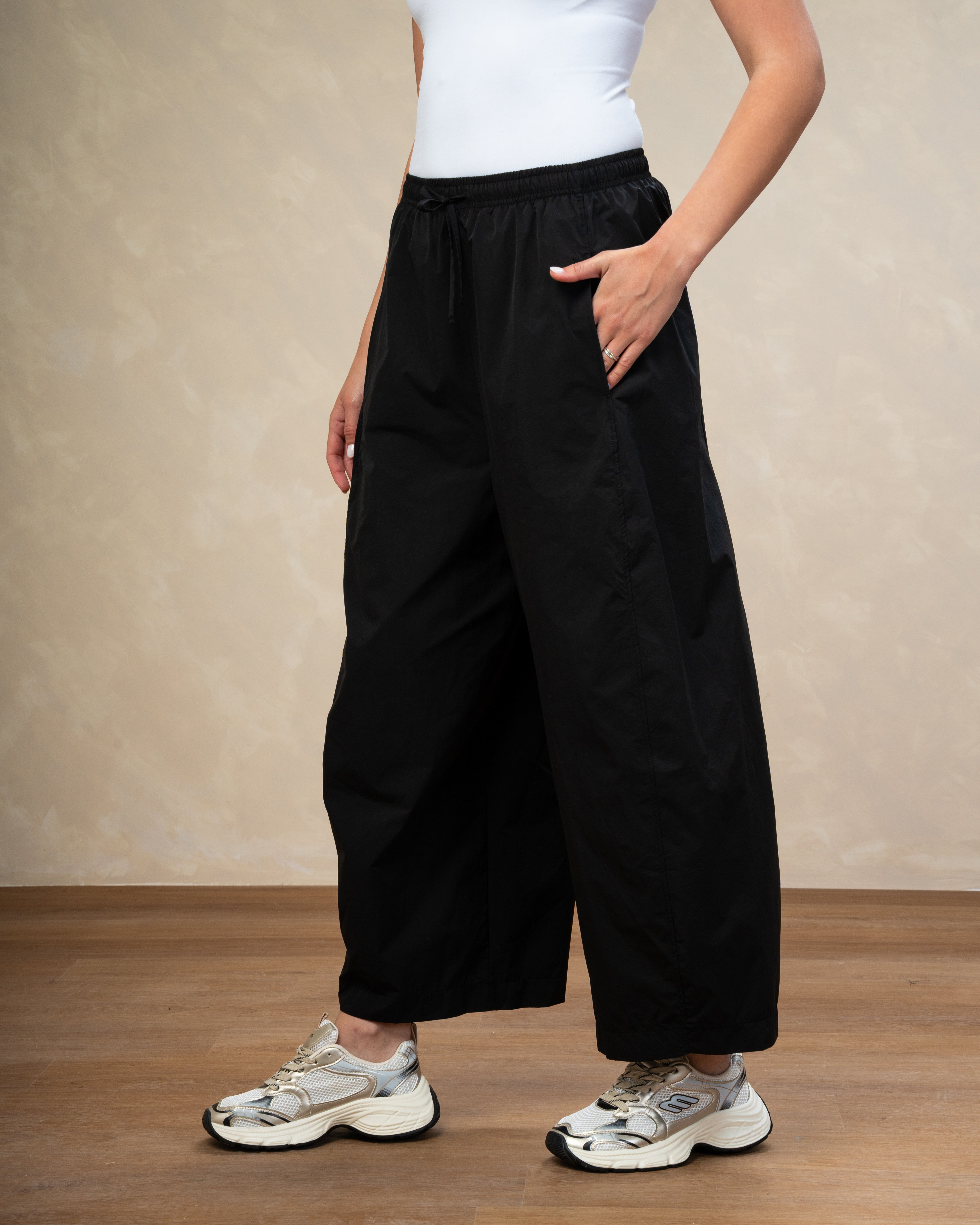 Gabardine Trouser With Drawstring Waist