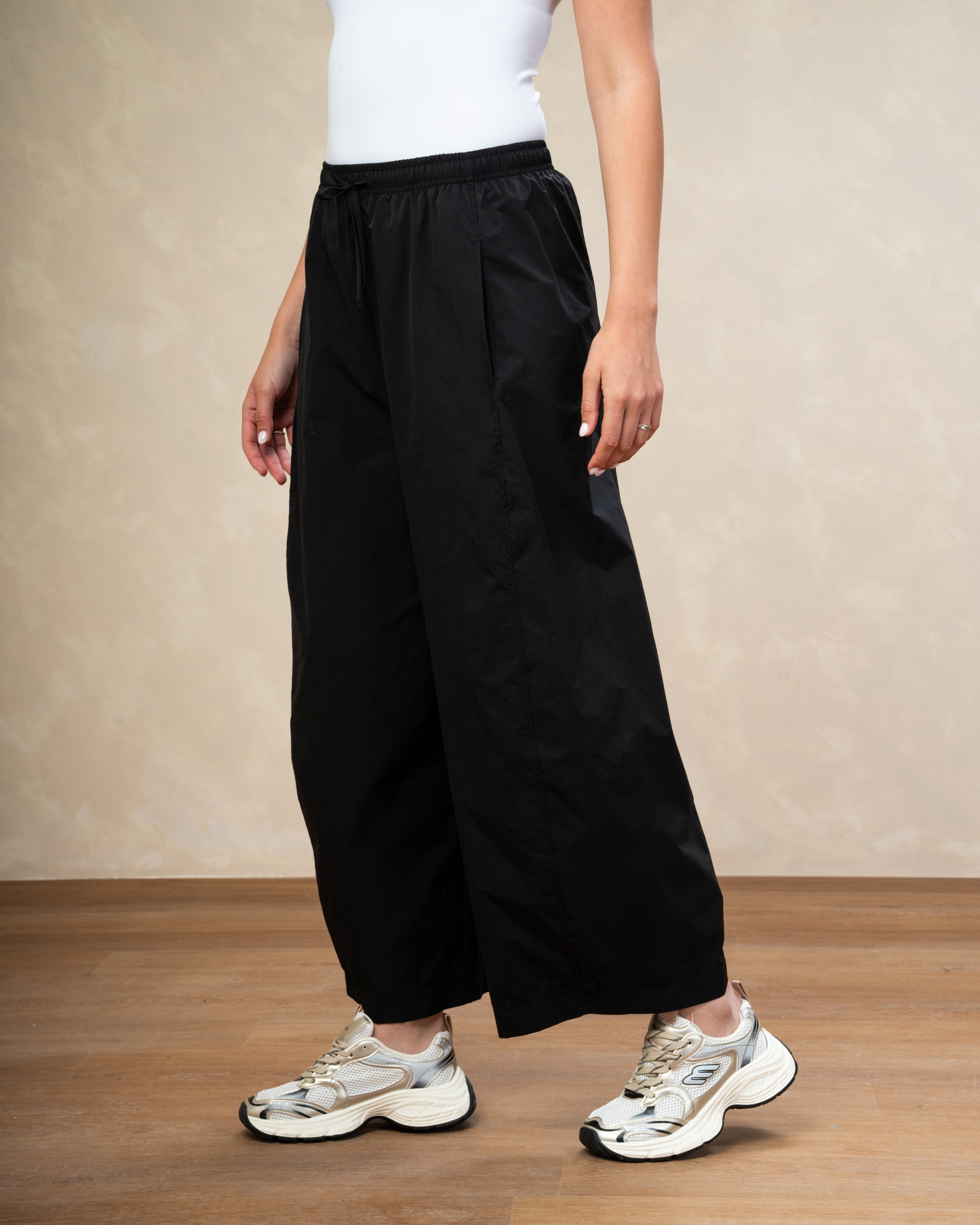 Gabardine Trouser With Drawstring Waist