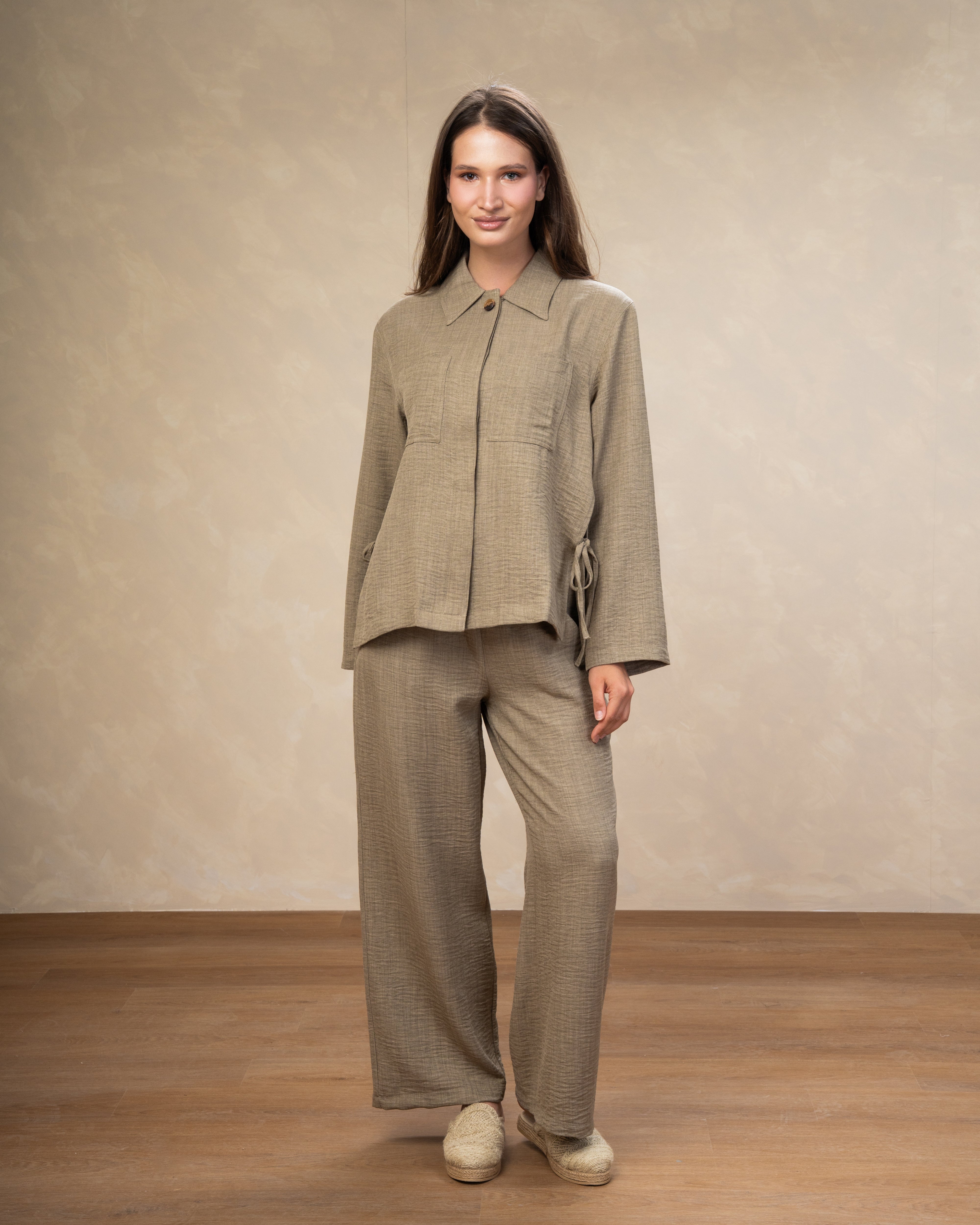 Linen Shirt With Wooden Buttons