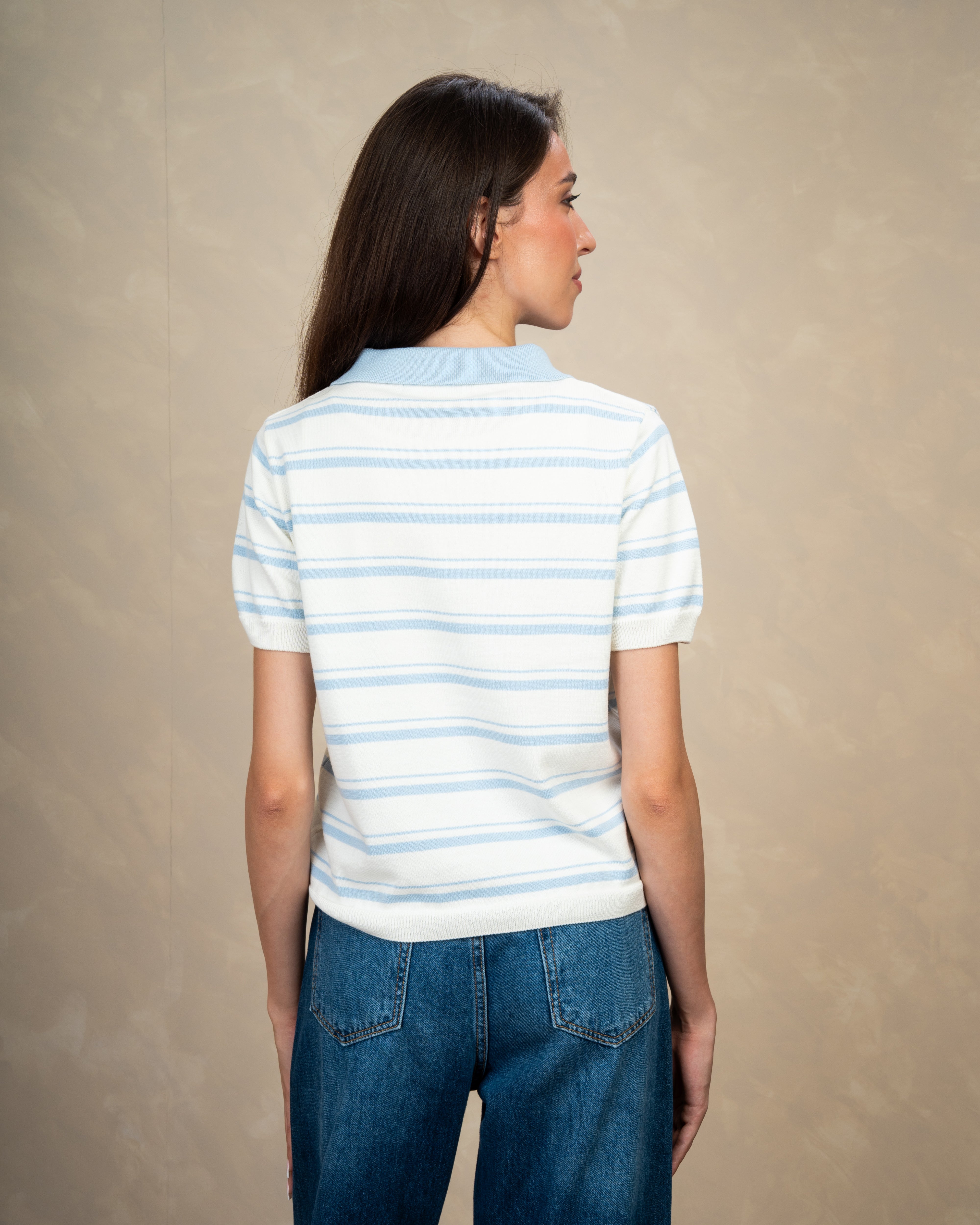 Short Striped Collared Body