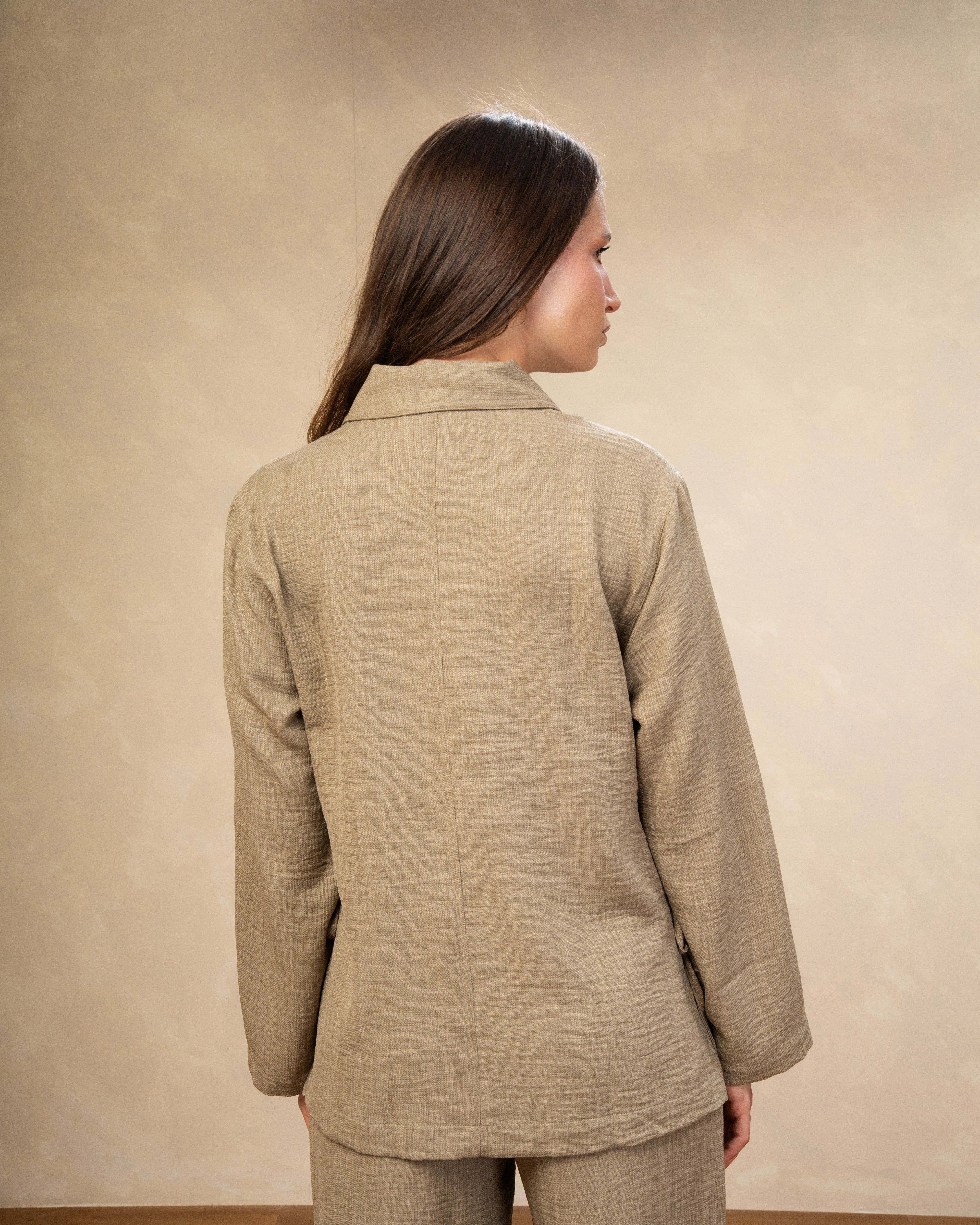 Linen Shirt With Wooden Buttons