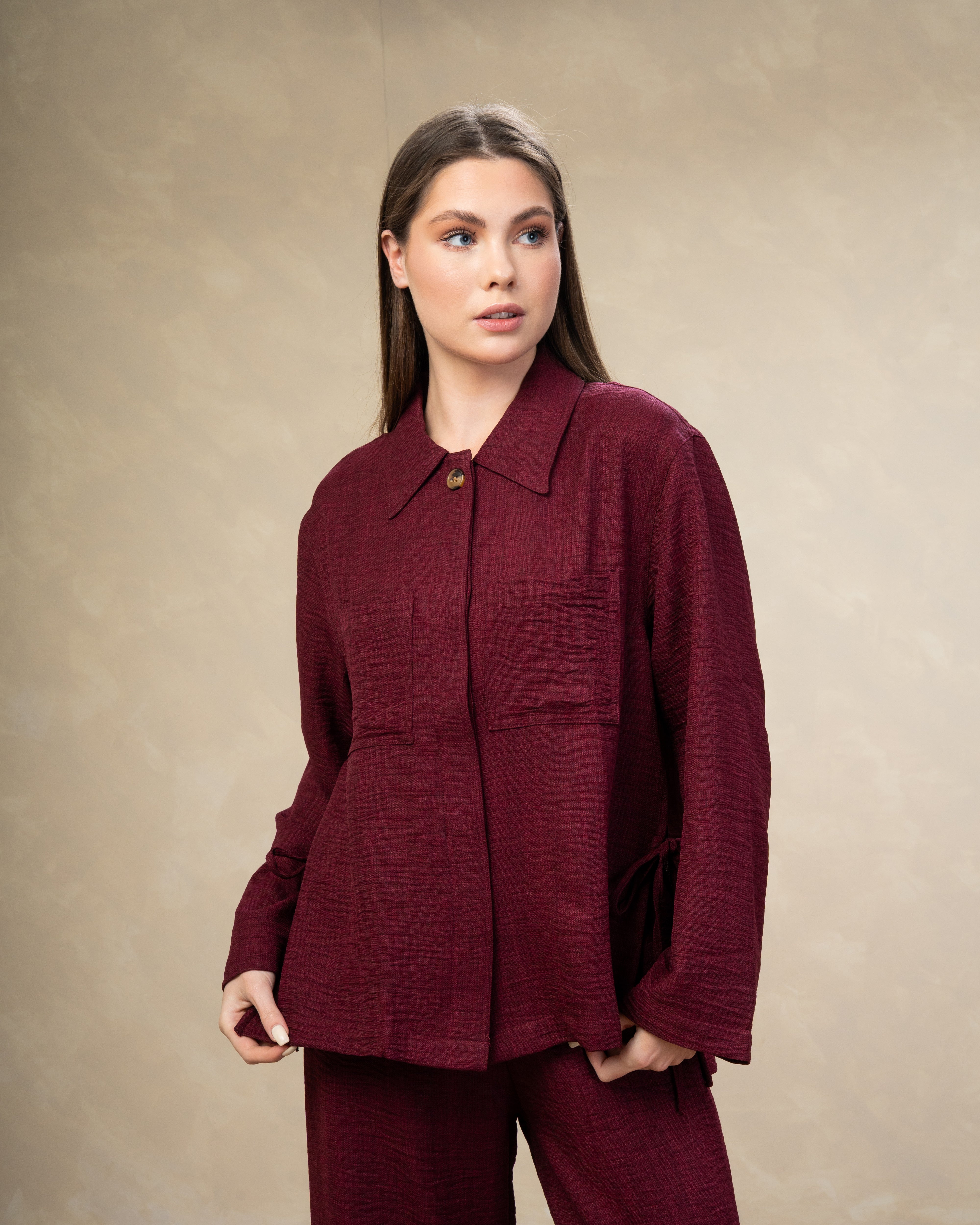 Linen Shirt With Wooden Buttons