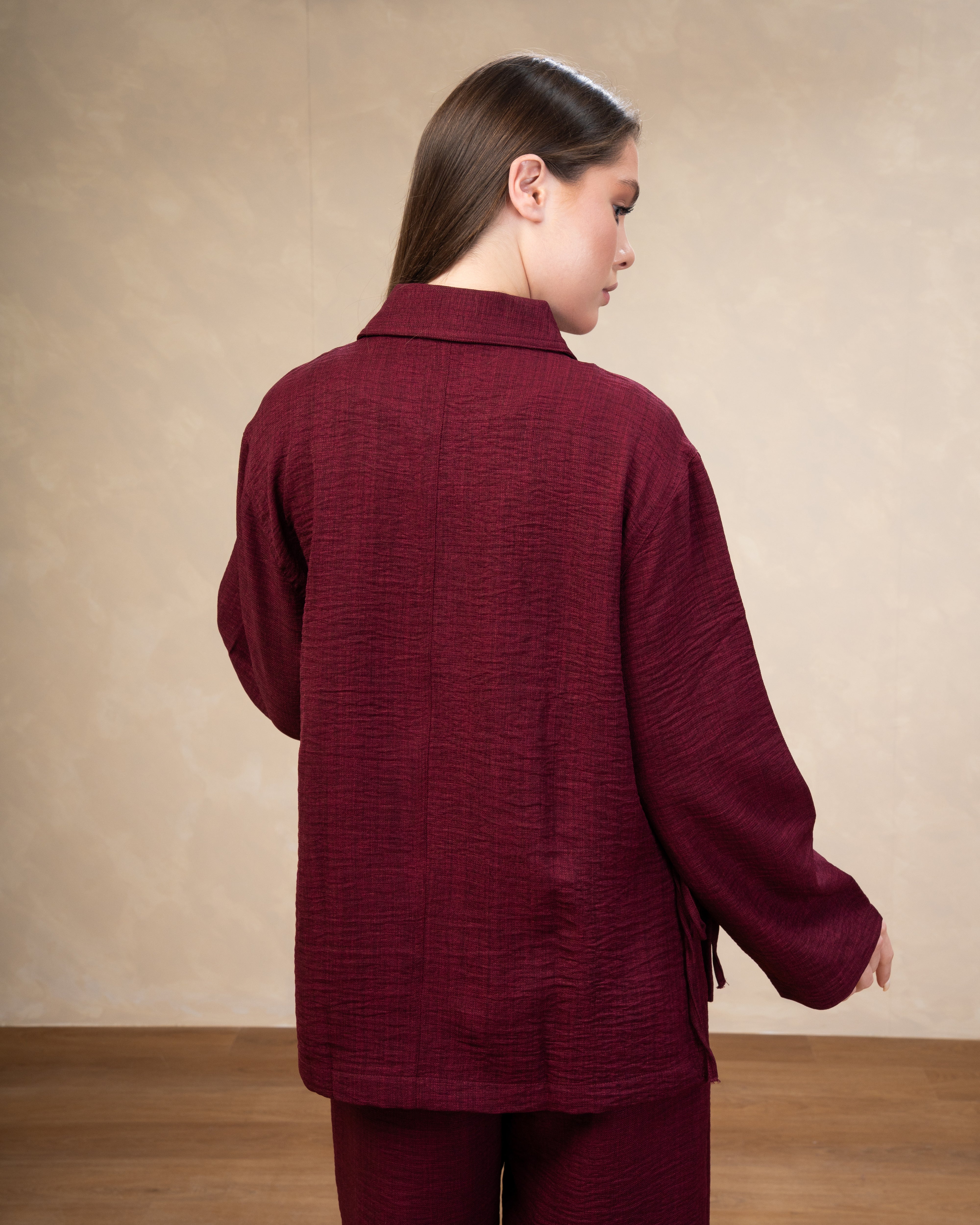 Linen Shirt With Wooden Buttons