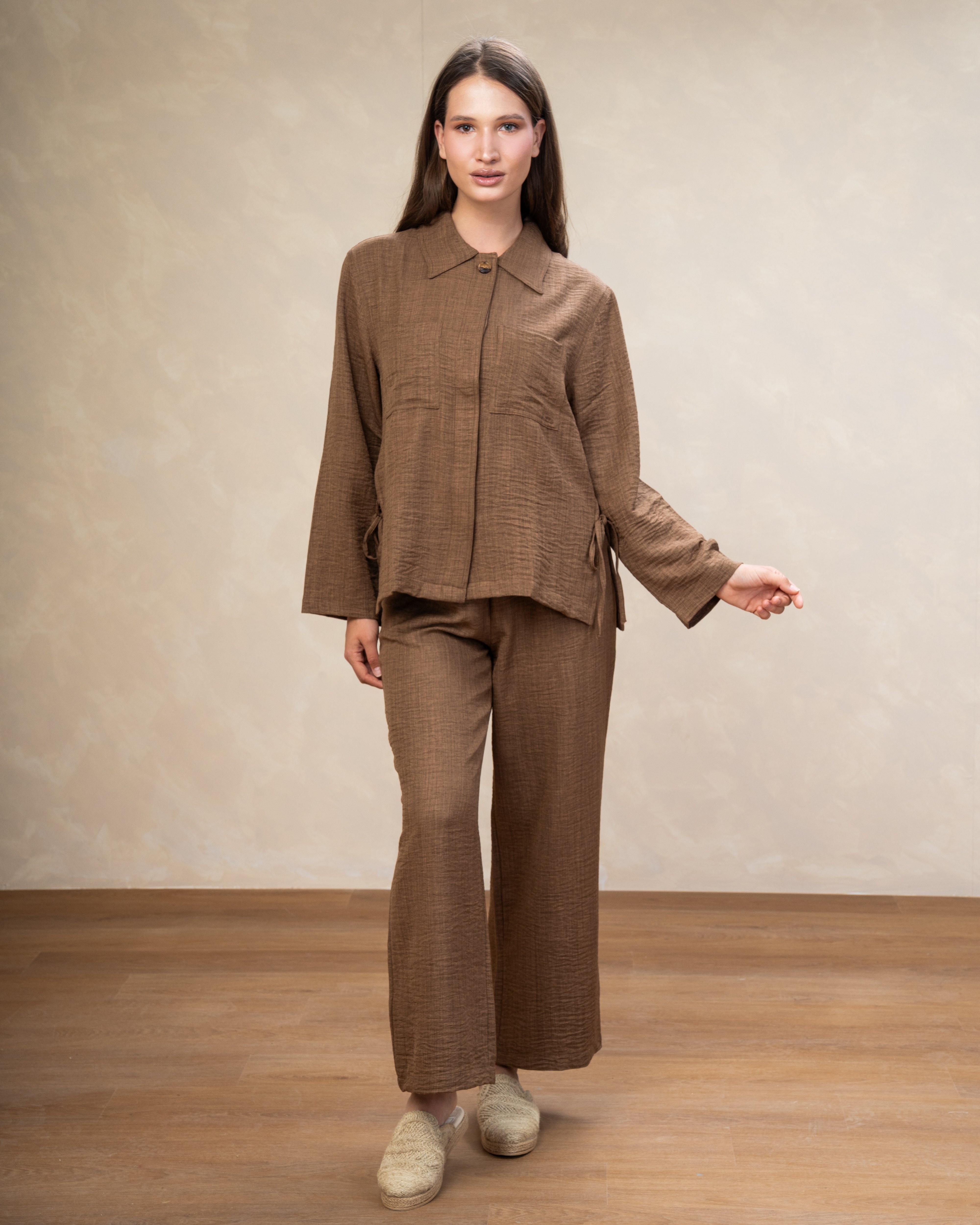 Linen Shirt With Wooden Buttons