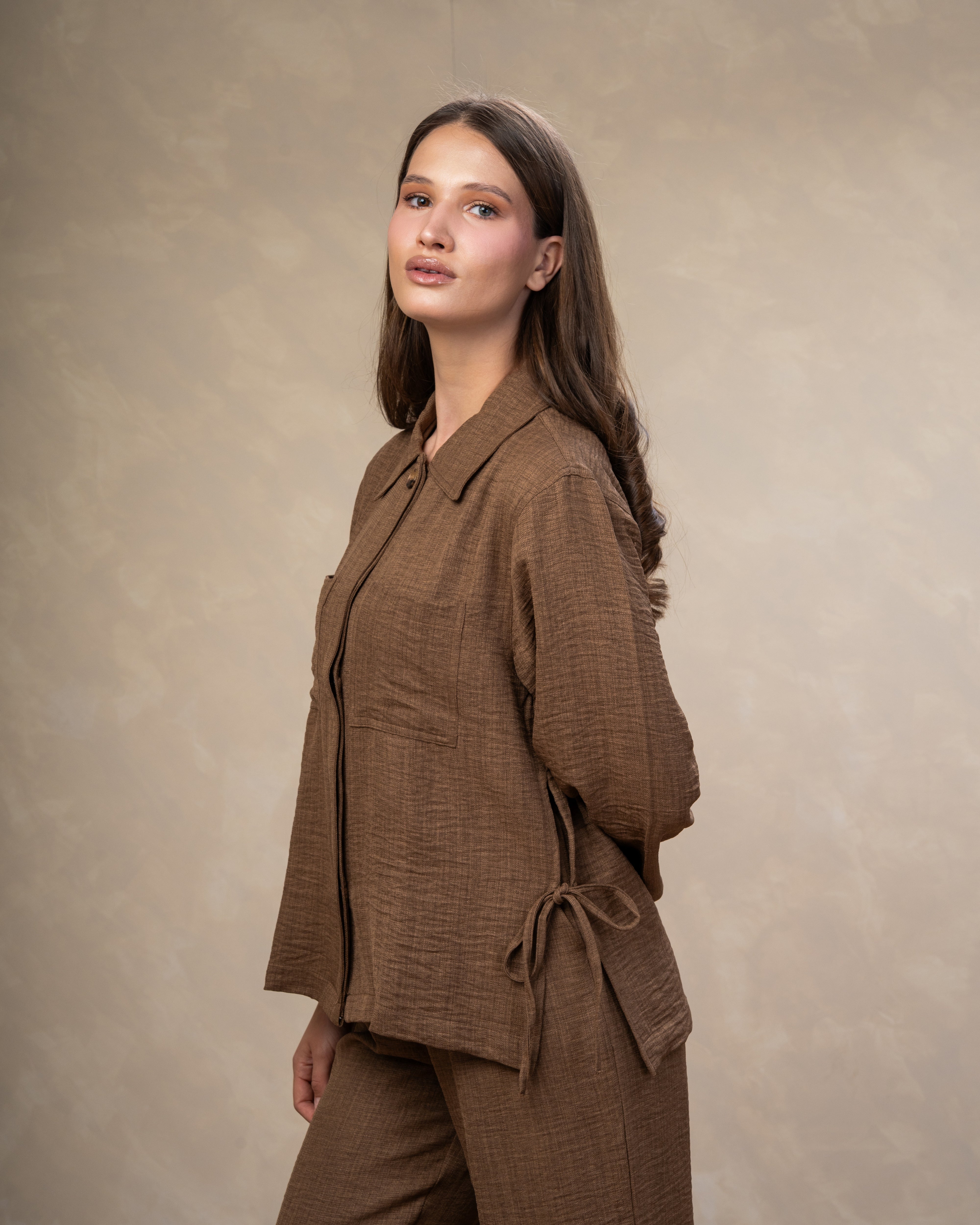 Linen Shirt With Wooden Buttons