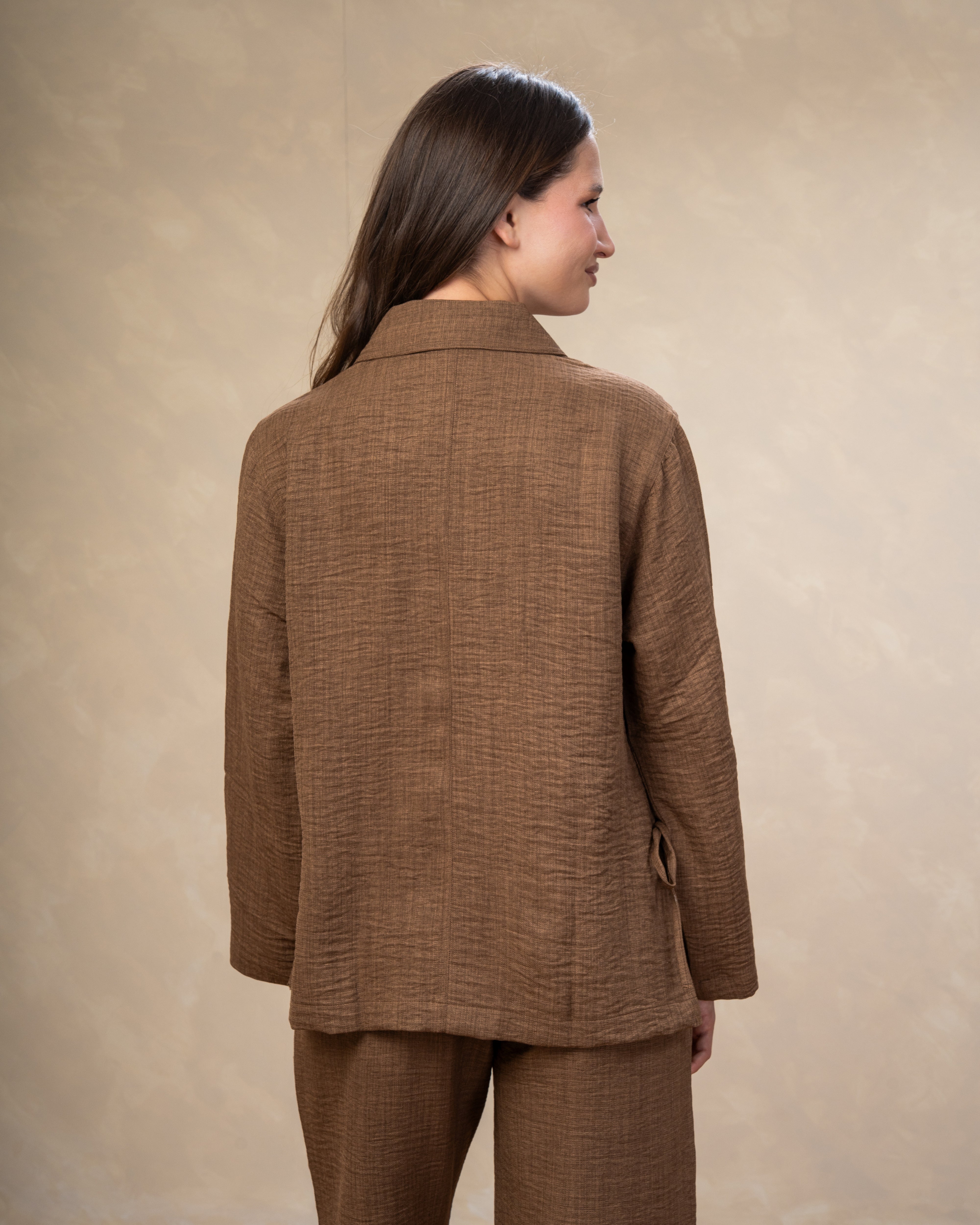 Linen Shirt With Wooden Buttons