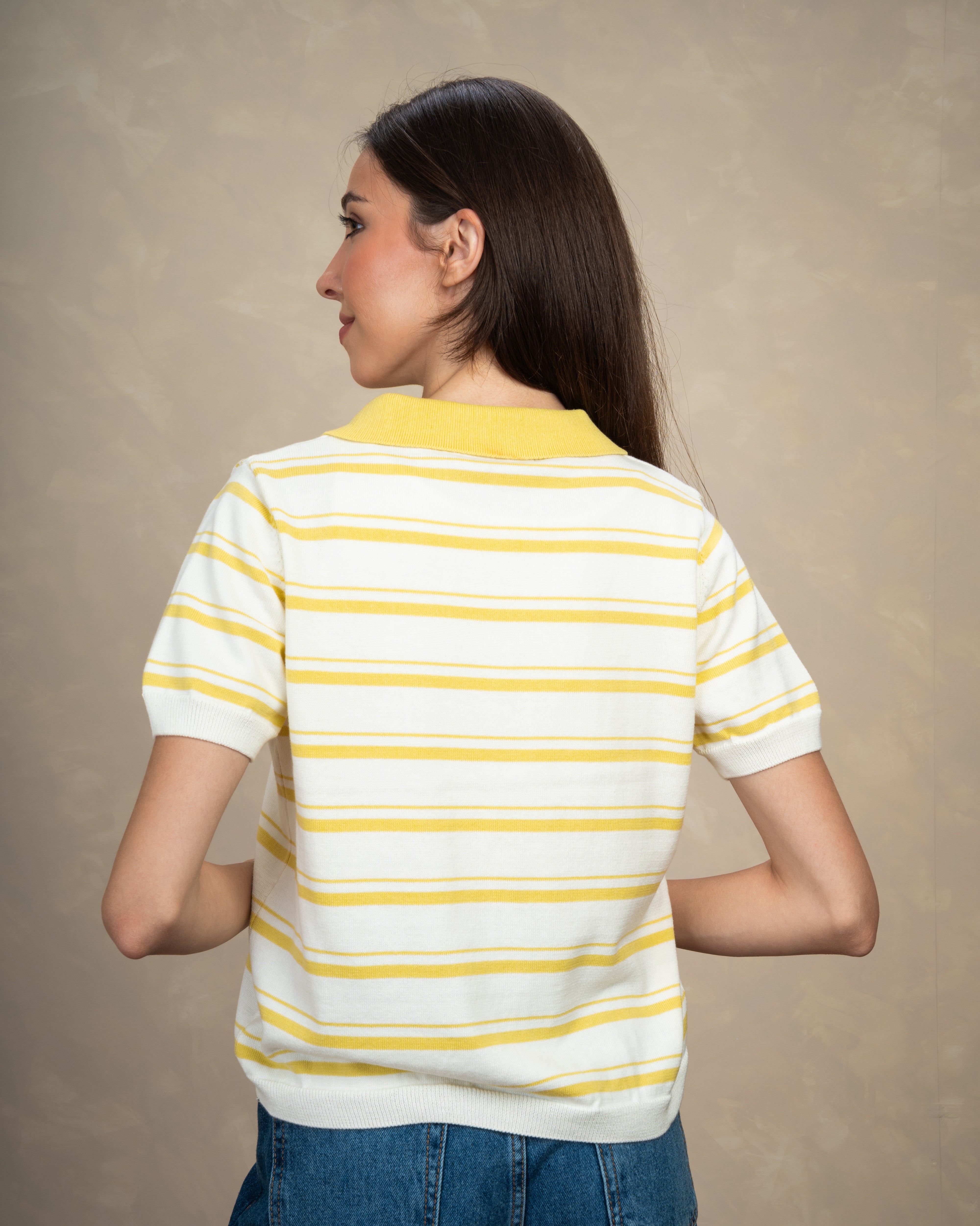 Short Striped Collared Body