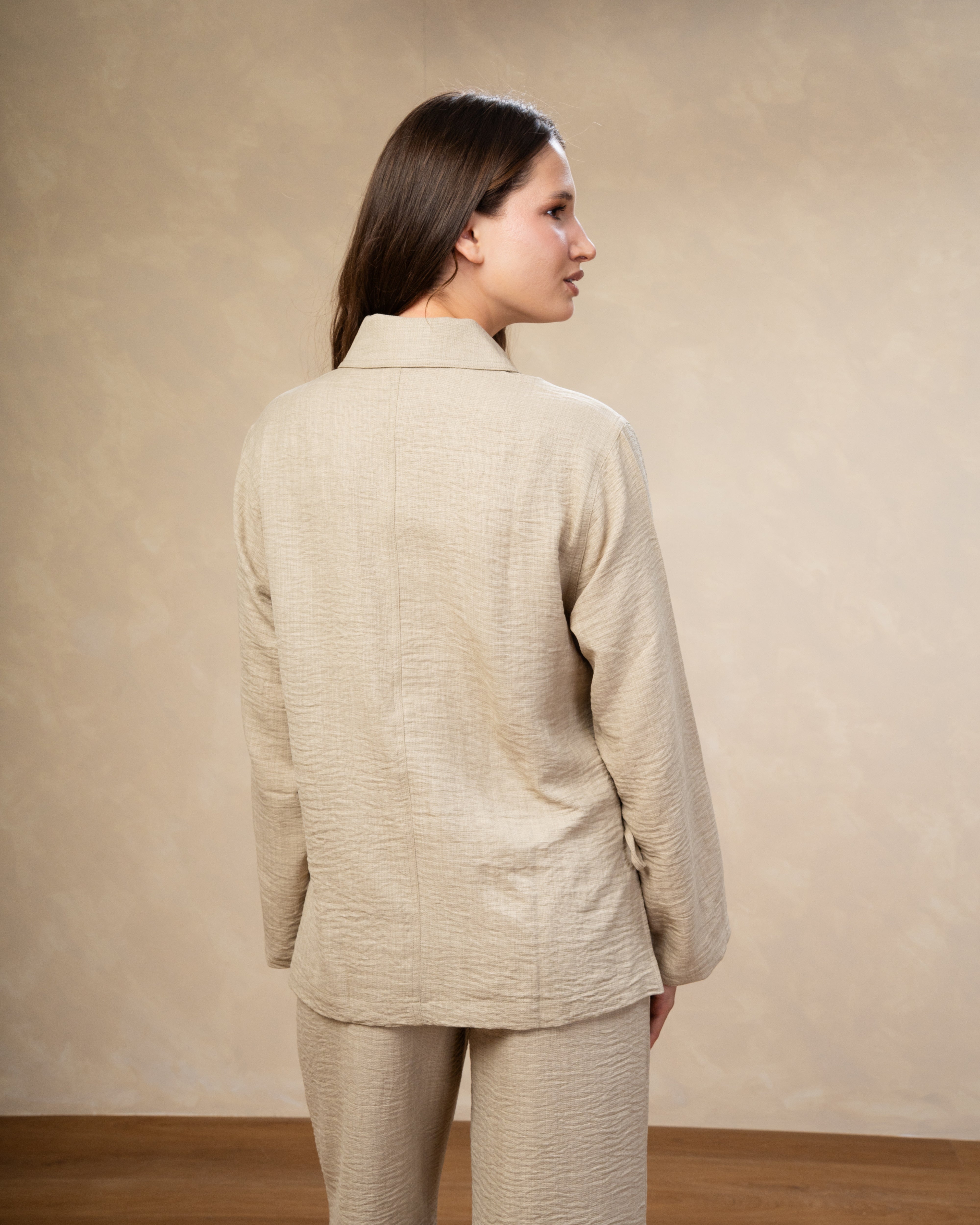Linen Shirt With Wooden Buttons