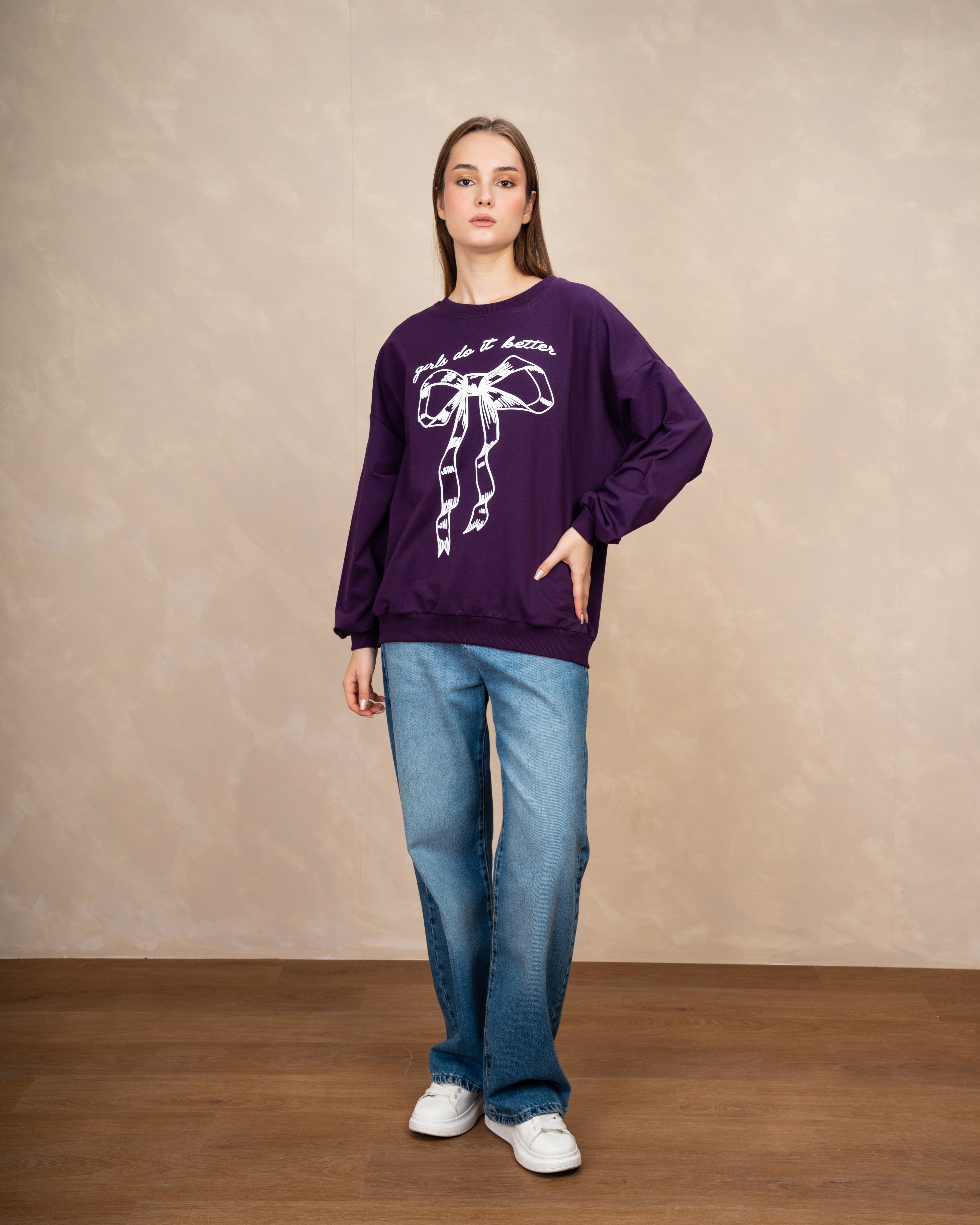 Bow Print - Sweatshirt