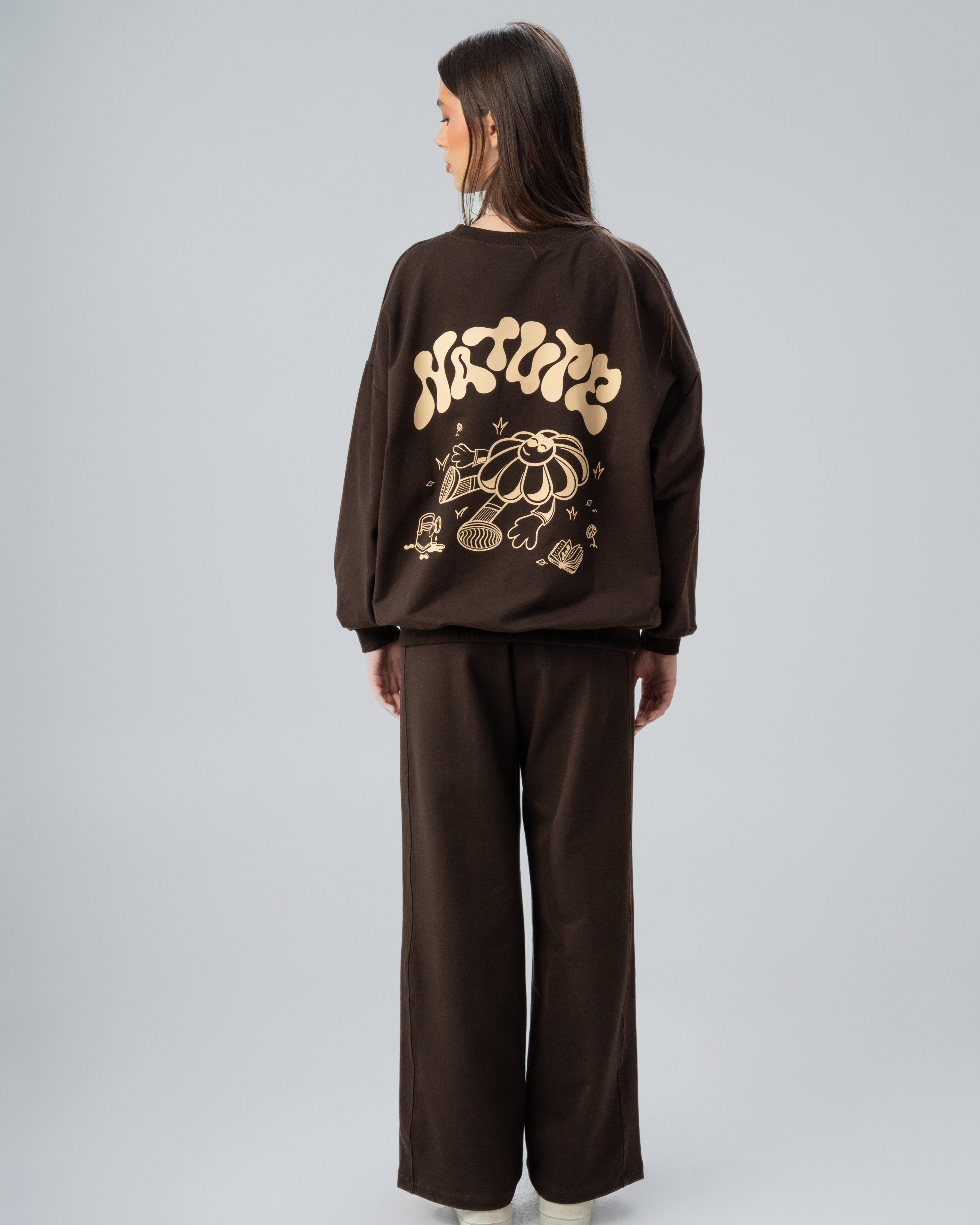 Circular Floral Print Sweatshirt