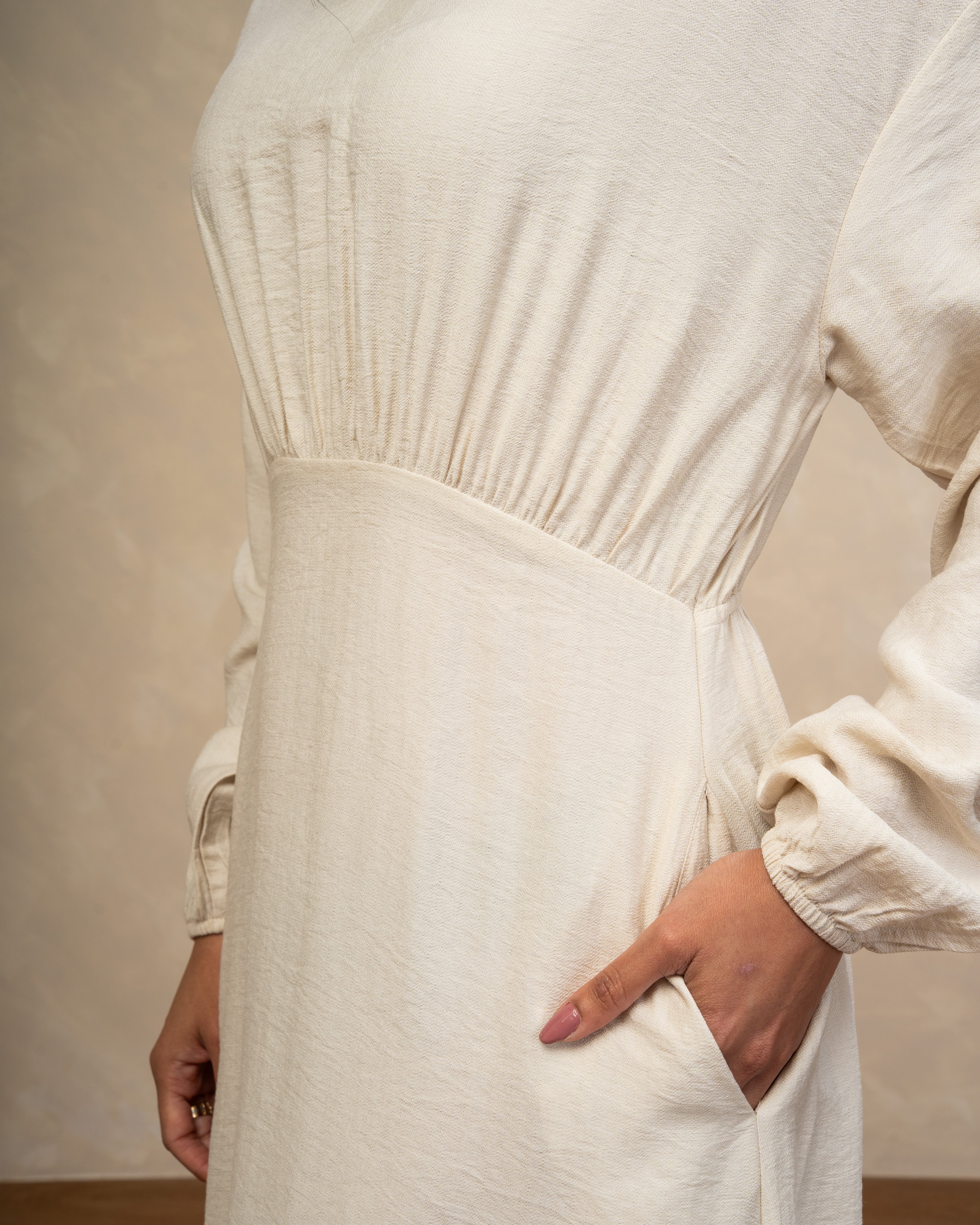 Elegant Long - (V-Neck) Dress