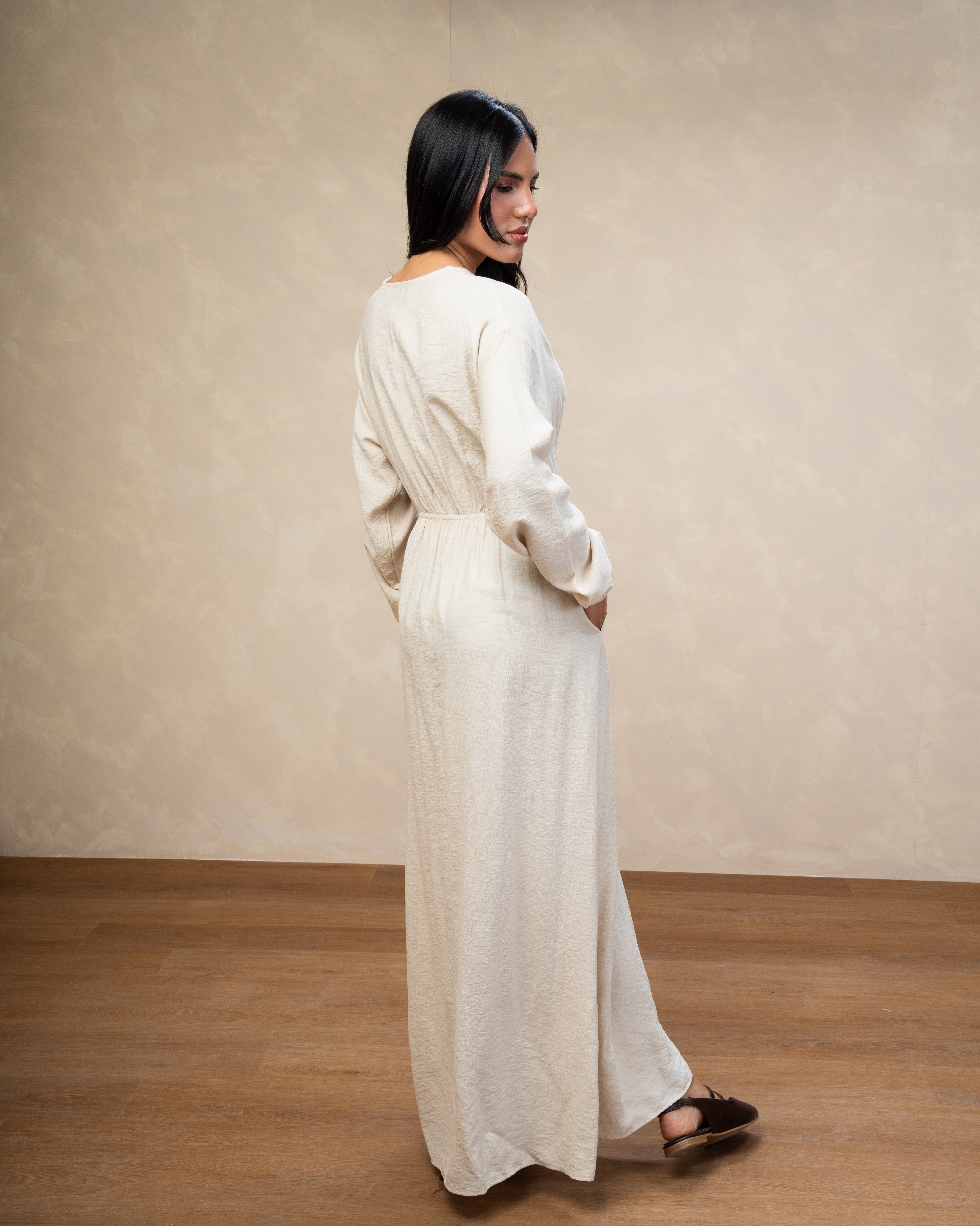 Elegant Long - (V-Neck) Dress