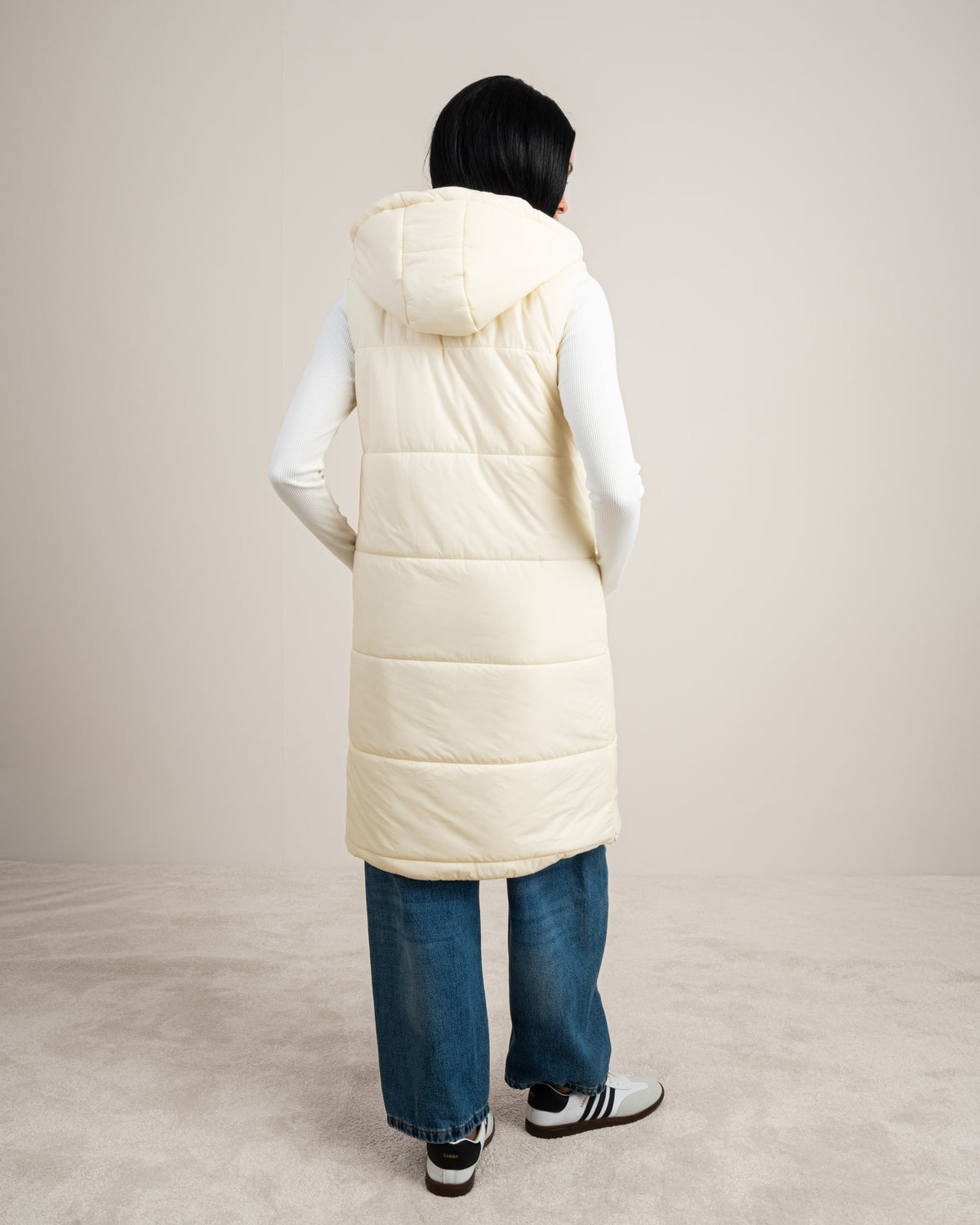 Quilted Hooded - Vest With Zipper