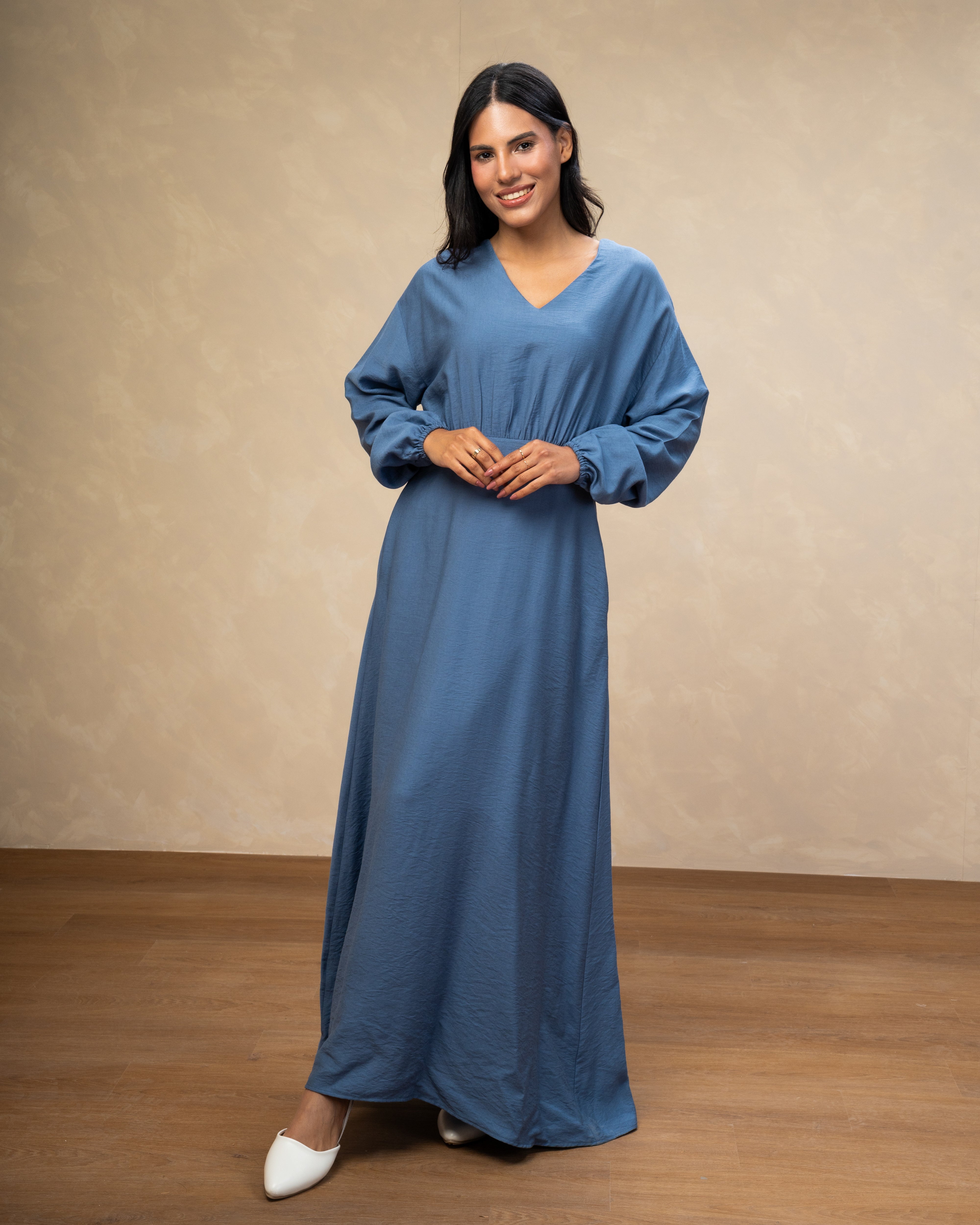 Elegant Long - (V-Neck) Dress