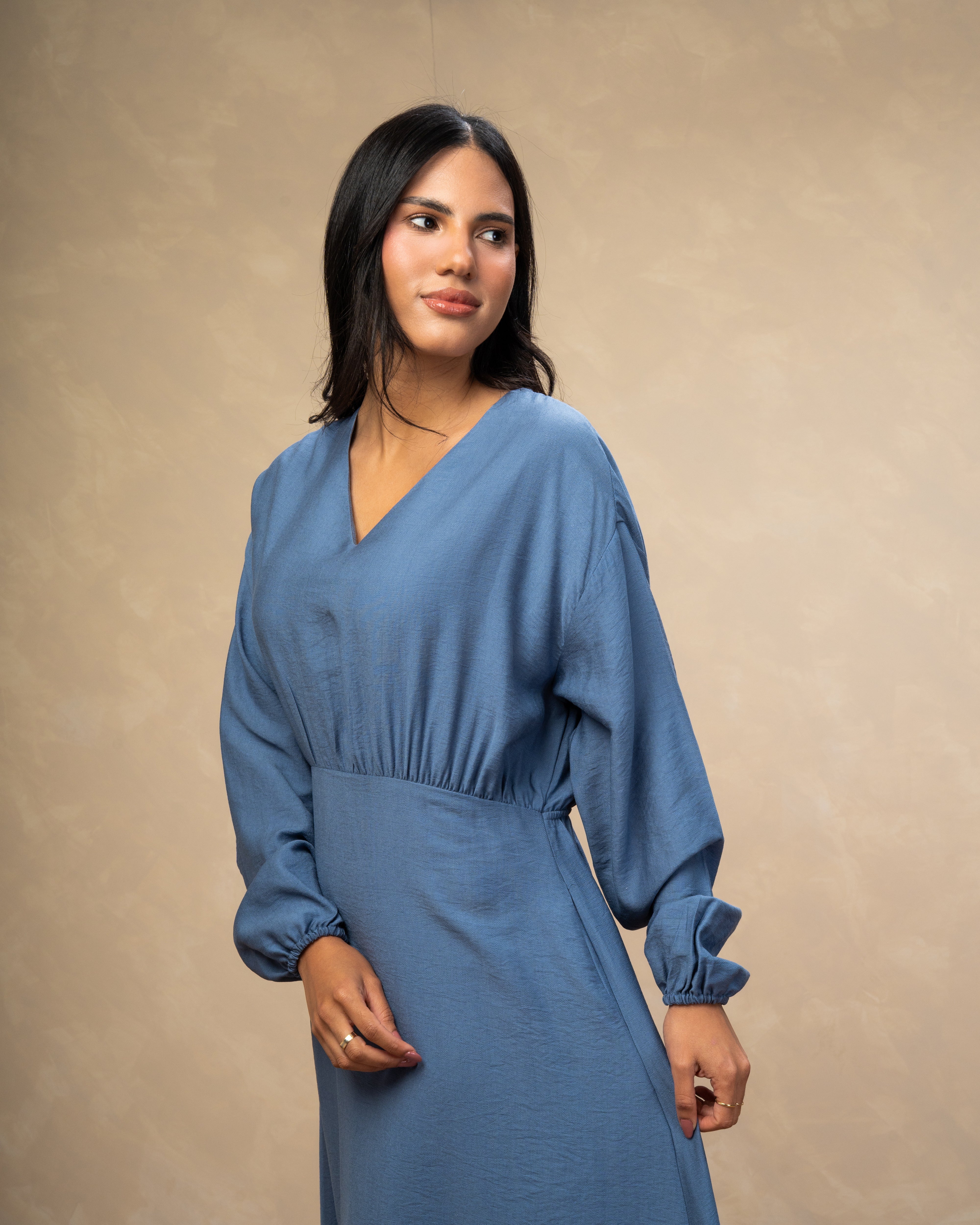 Elegant Long - (V-Neck) Dress