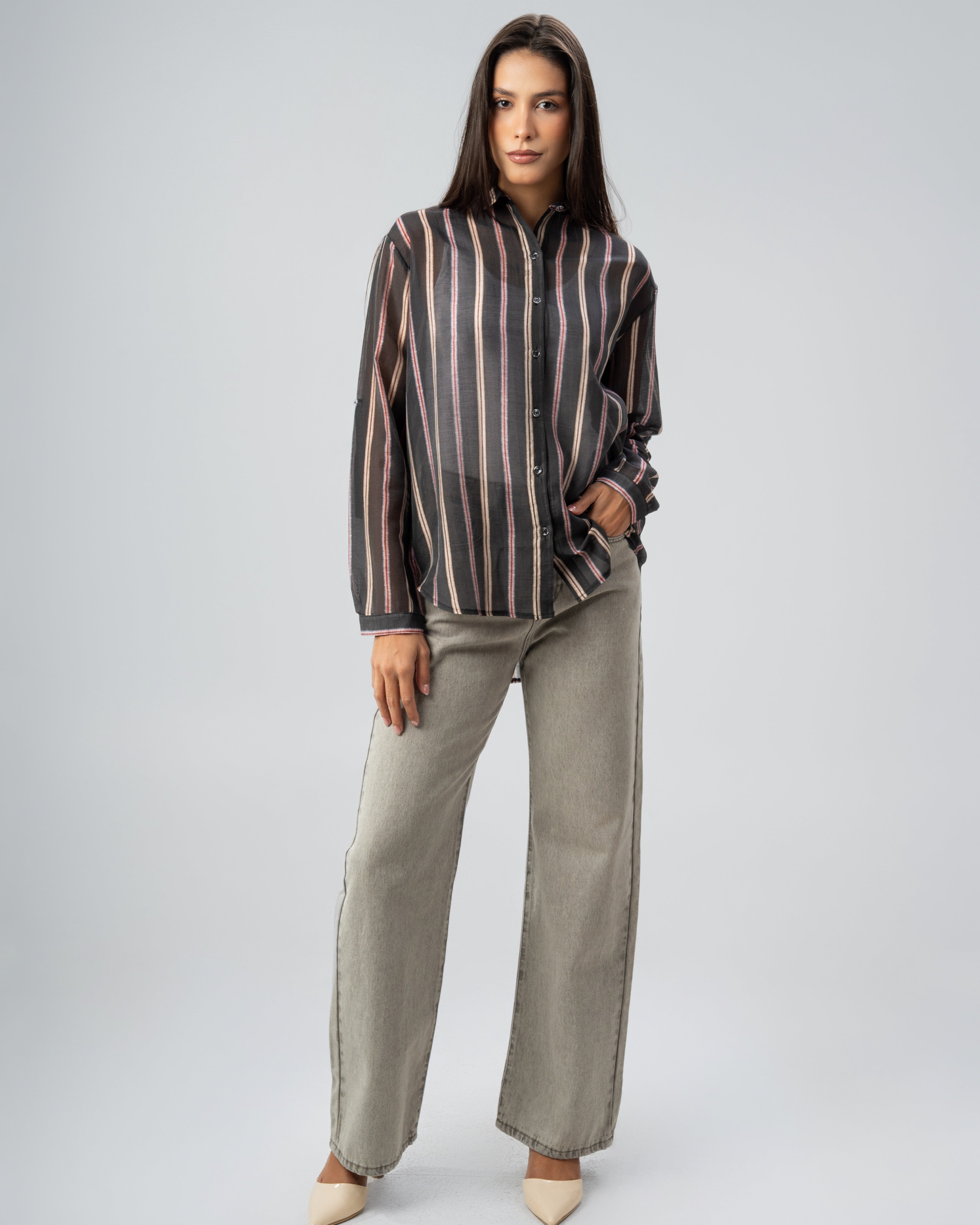Wide Vertical Striped - Colored Shirt