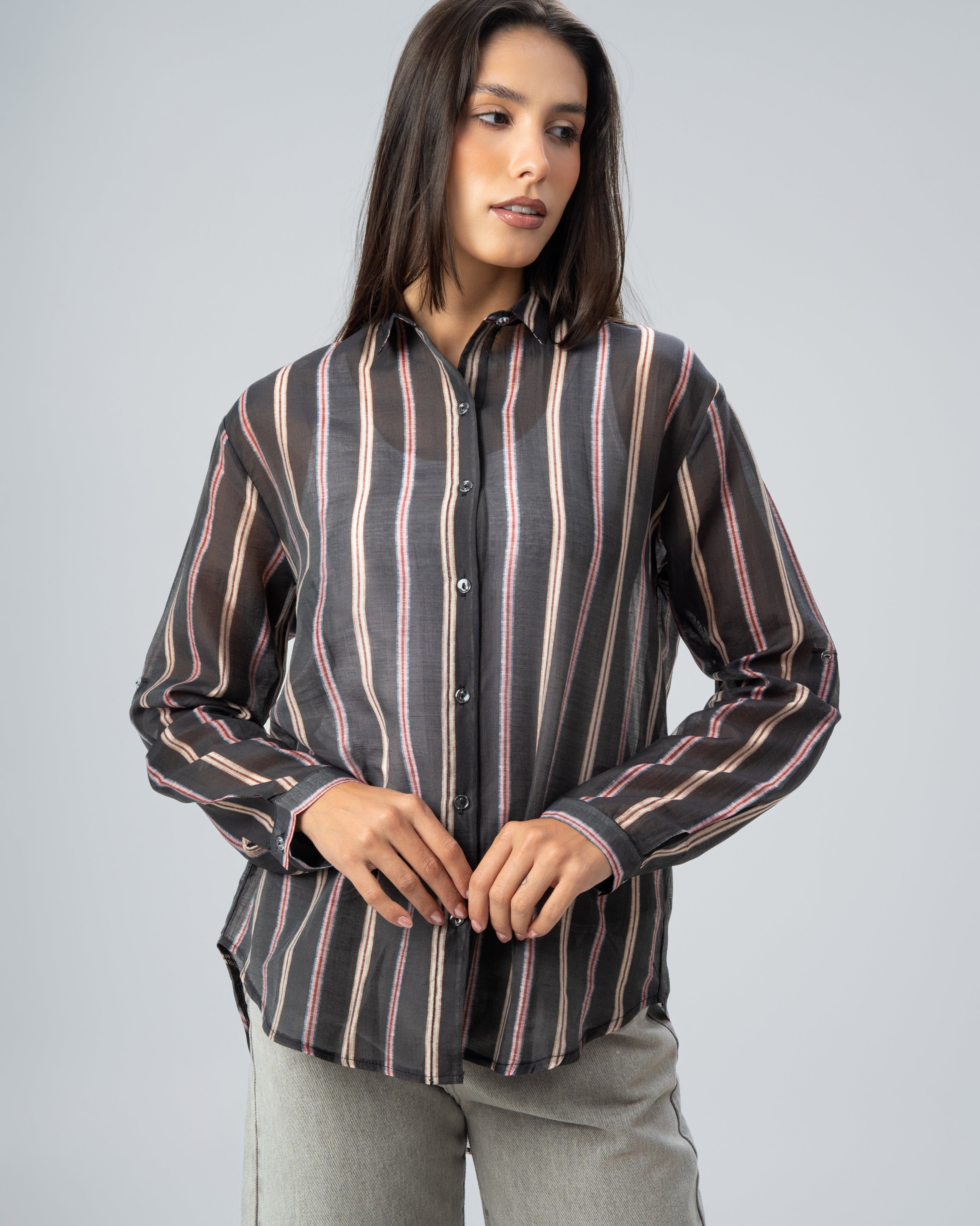 Wide Vertical Striped - Colored Shirt