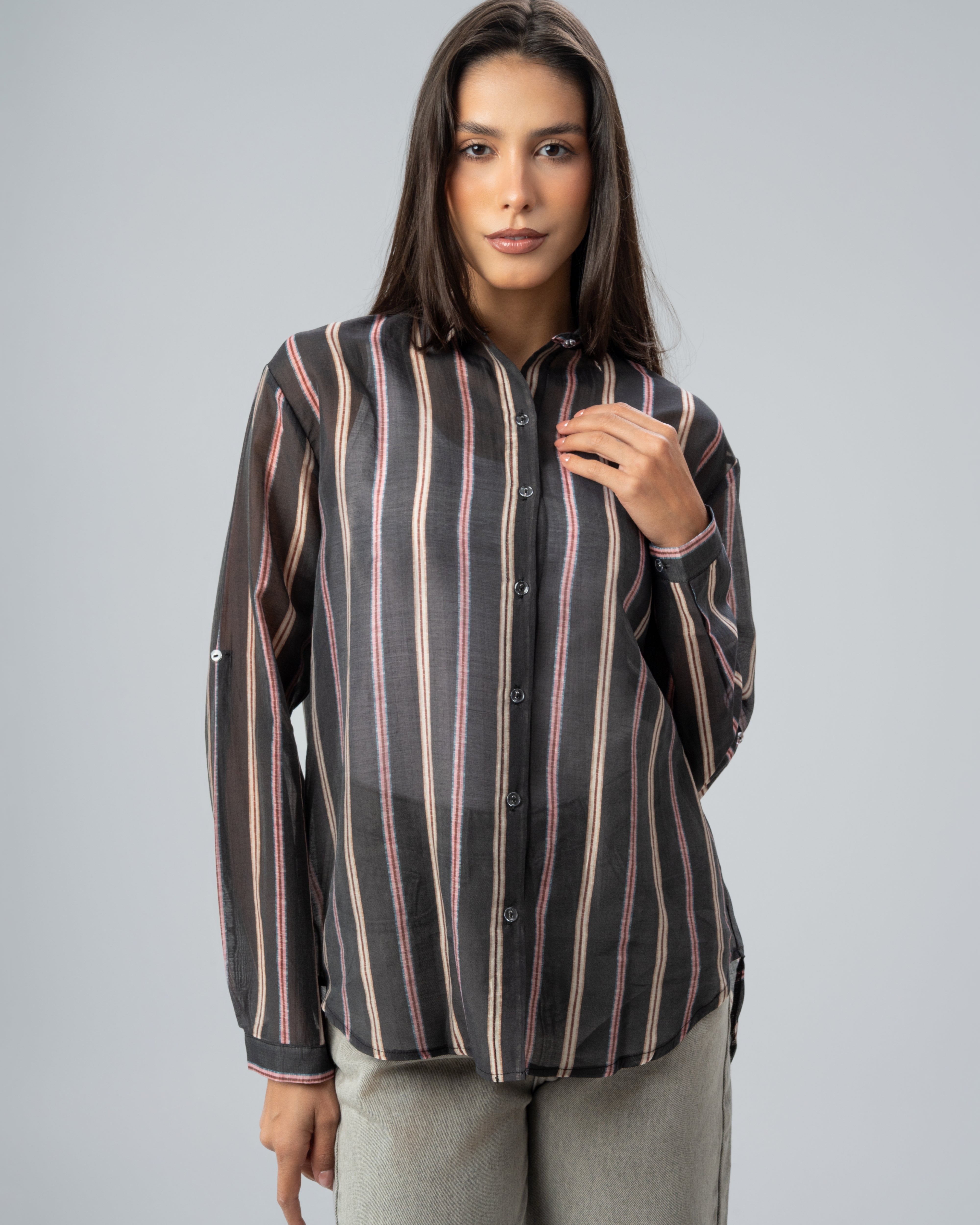 Wide Vertical Striped - Colored Shirt