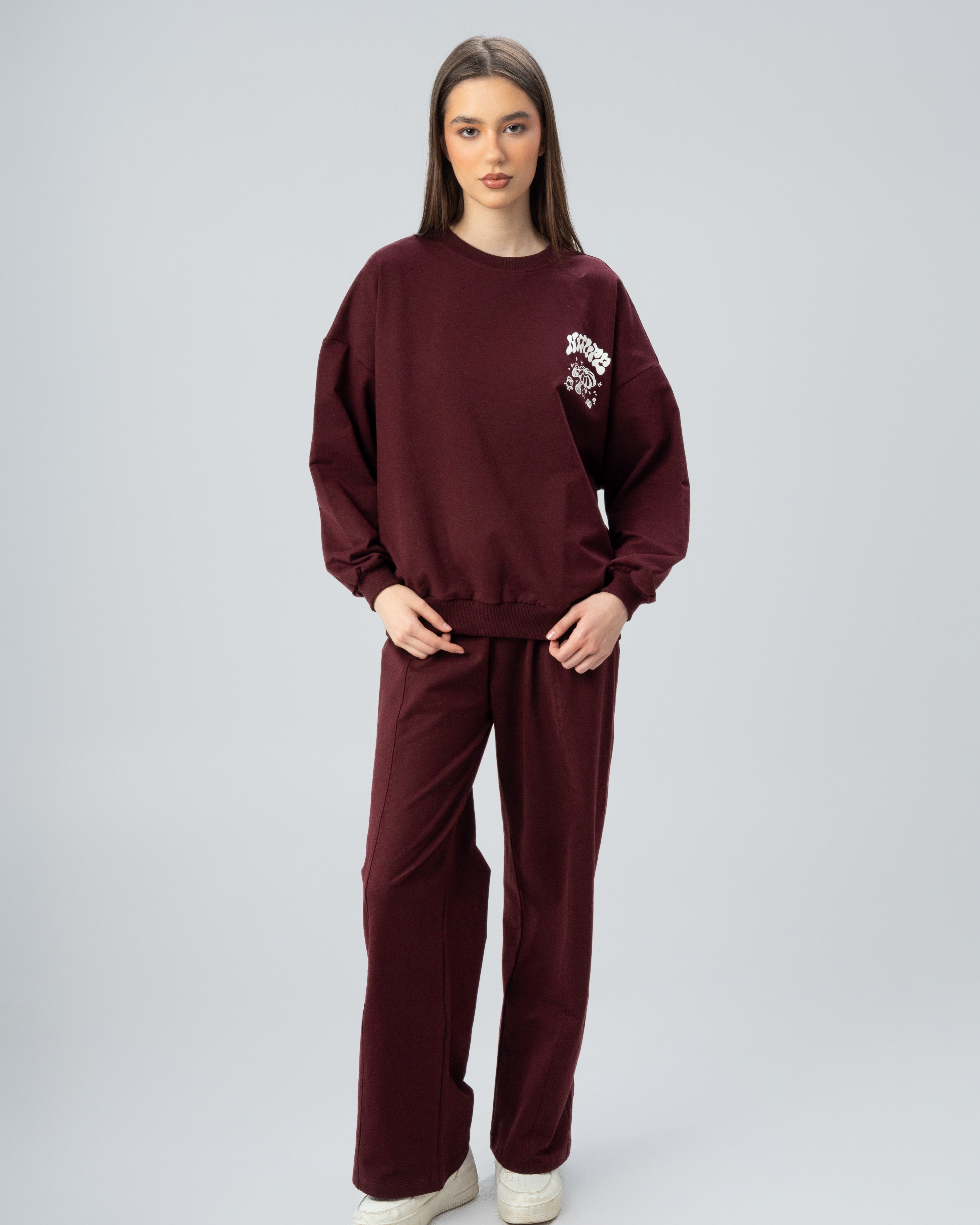 Circular Floral Print Sweatshirt