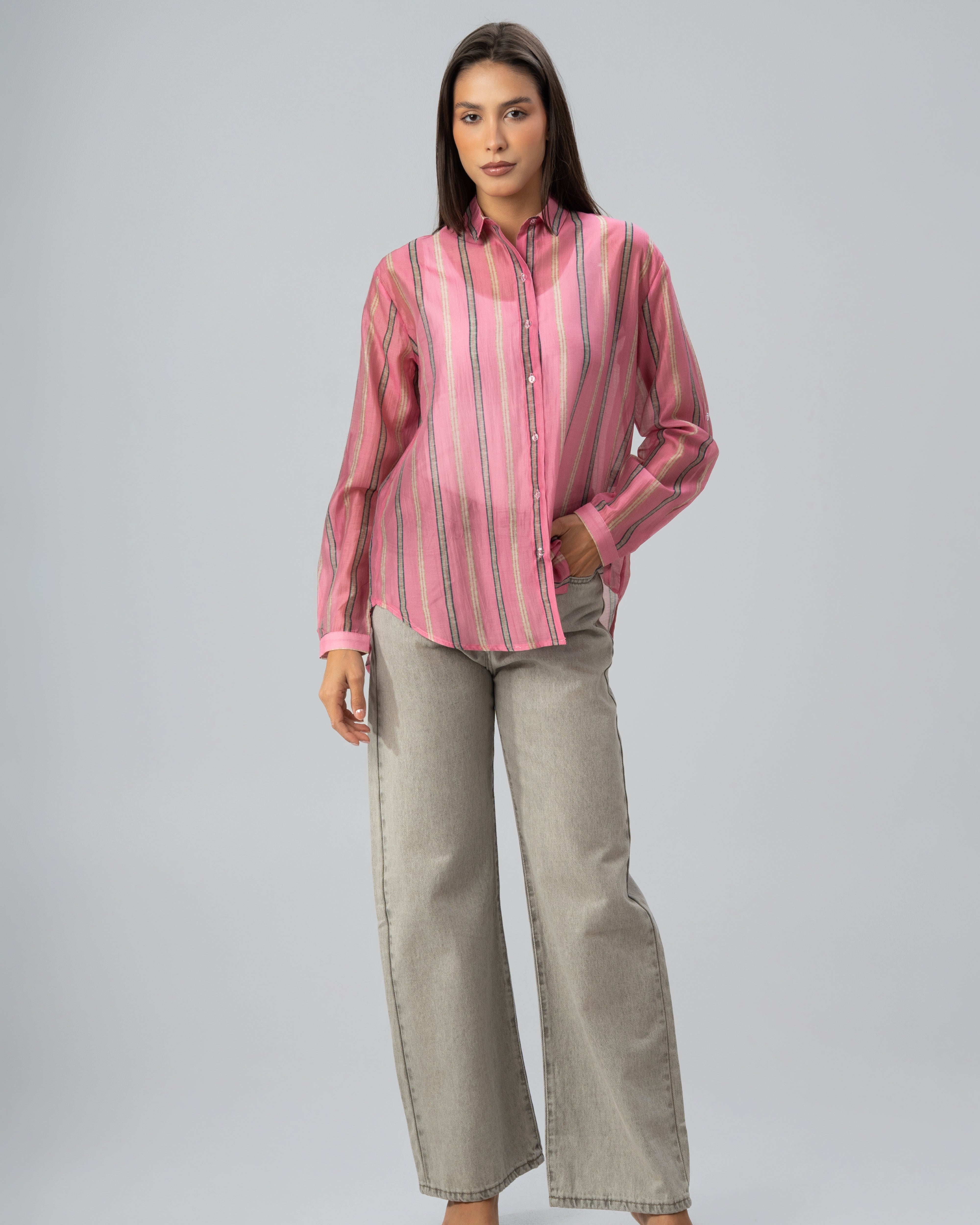 Wide Vertical Striped - Colored Shirt