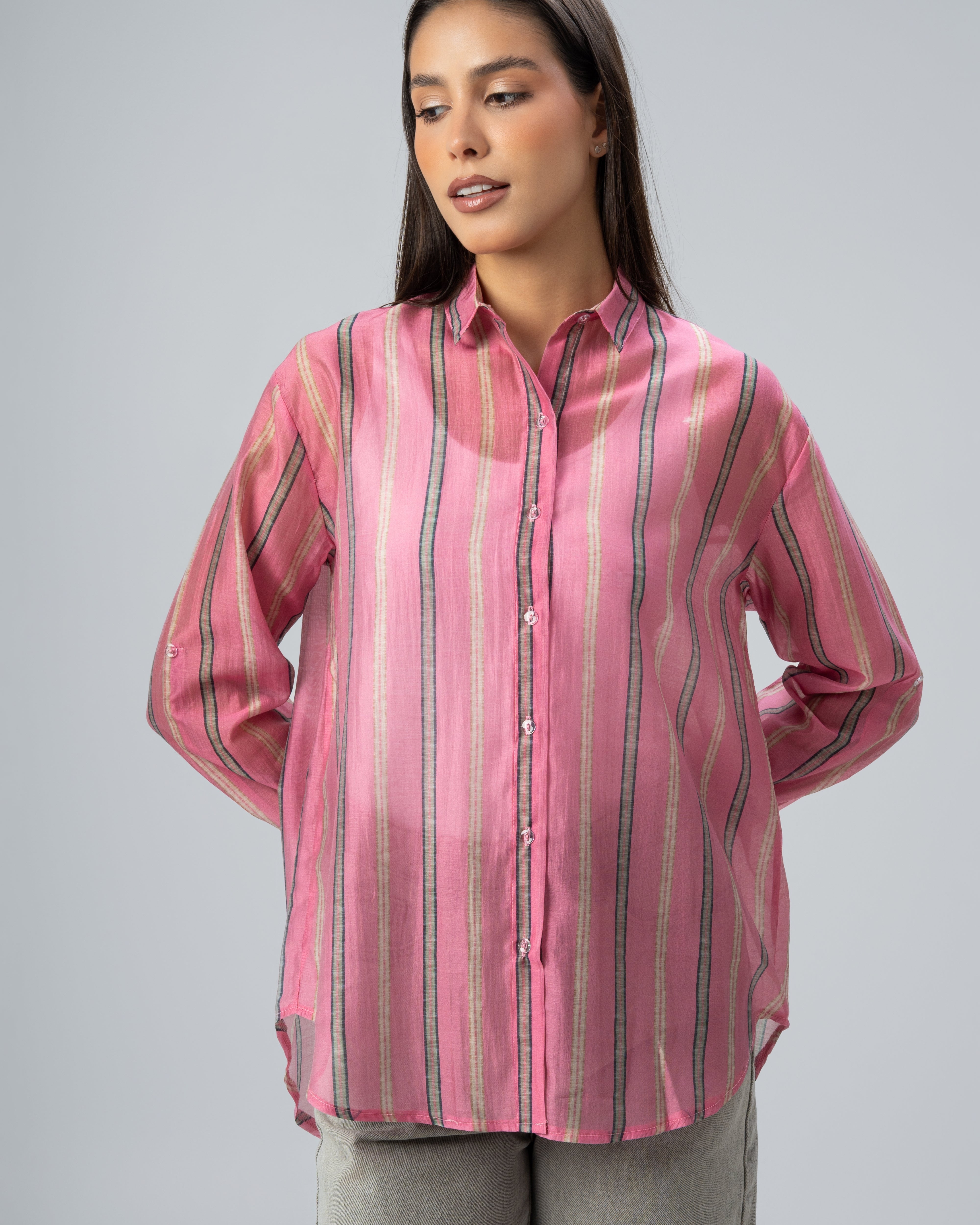 Wide Vertical Striped - Colored Shirt