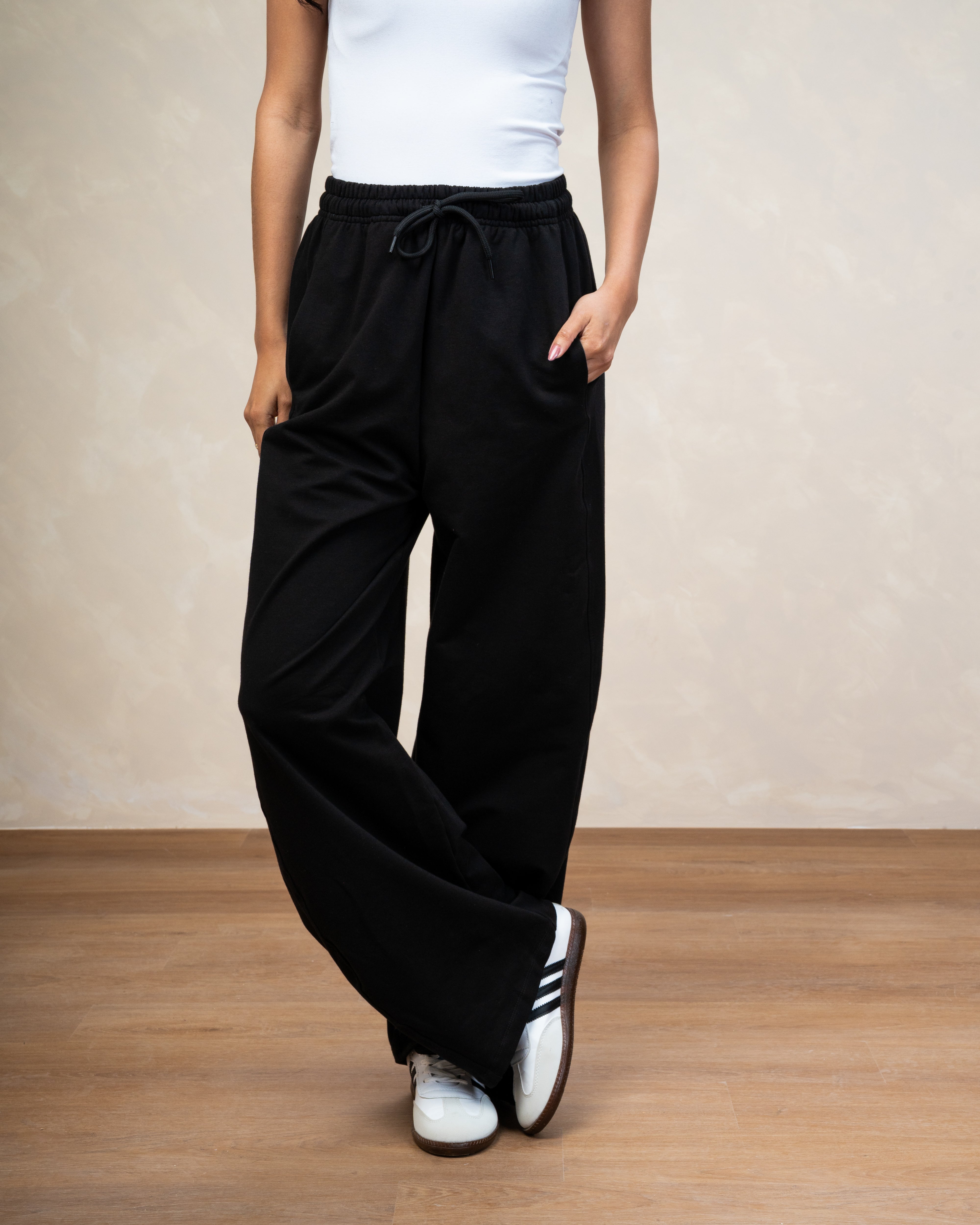 Colored Melton Trouser With Drawstring