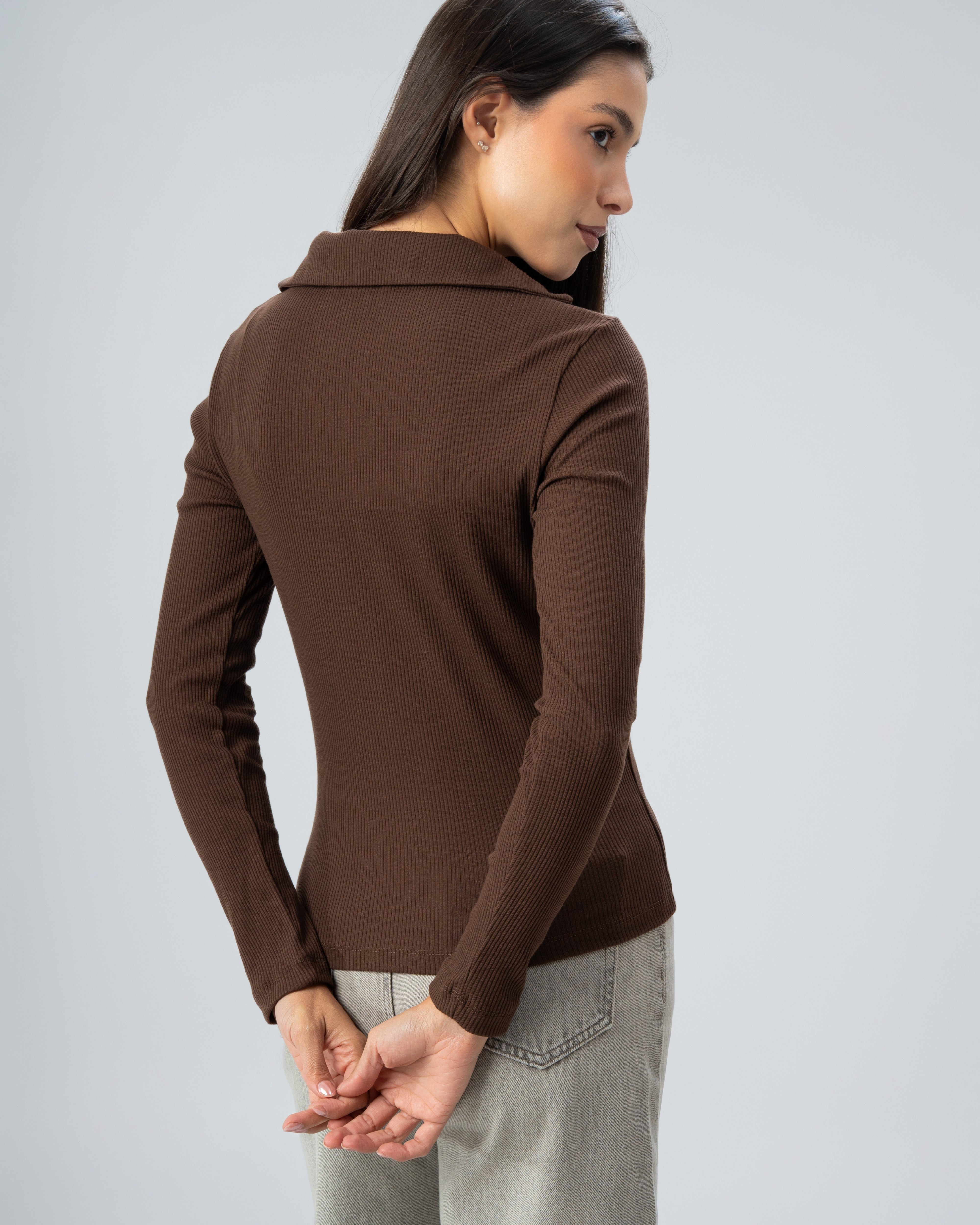 Basic Plain Crew Neck Top