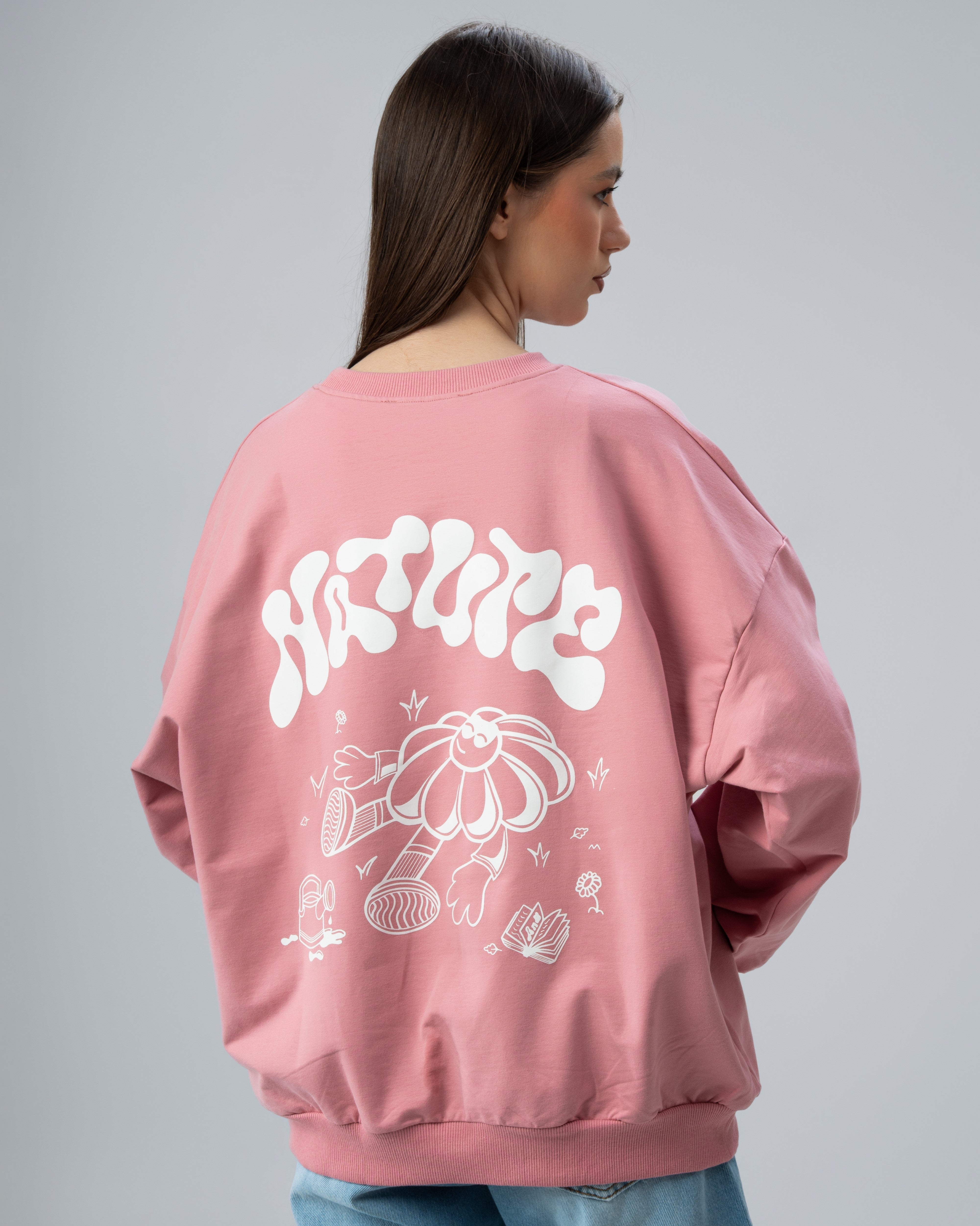 Circular Floral Print Sweatshirt
