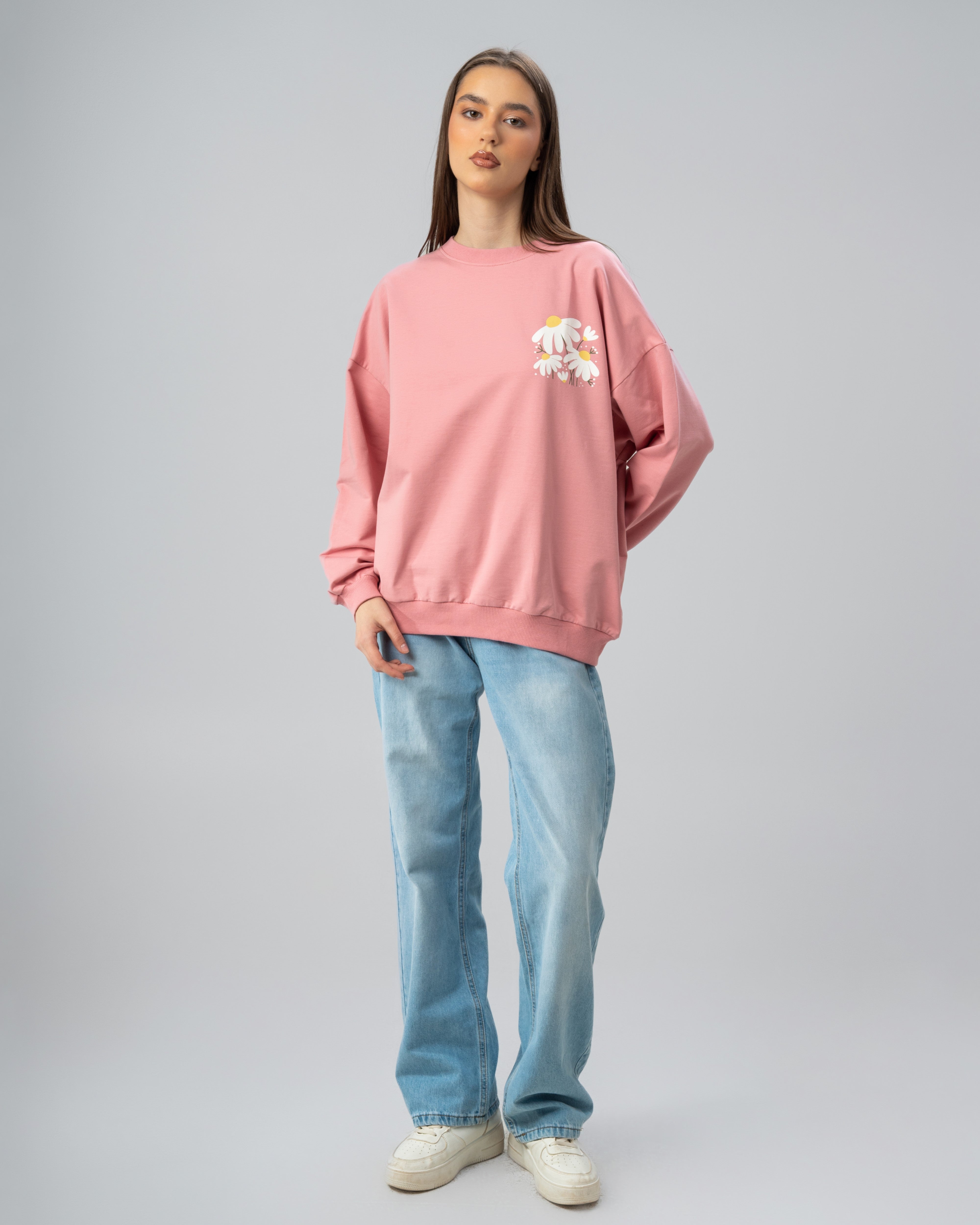 Floral Back Print Sweatshirt
