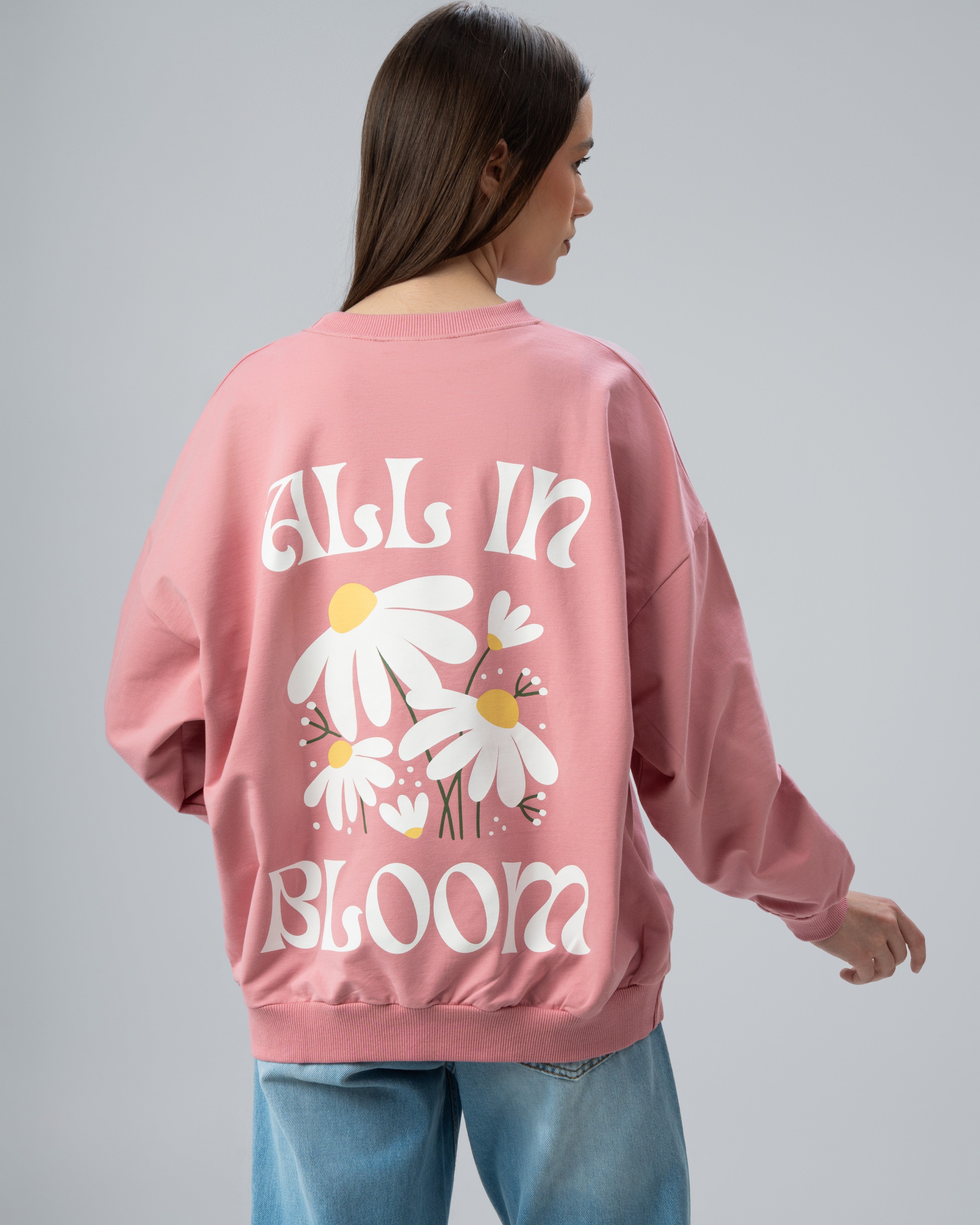Floral Back Print Sweatshirt