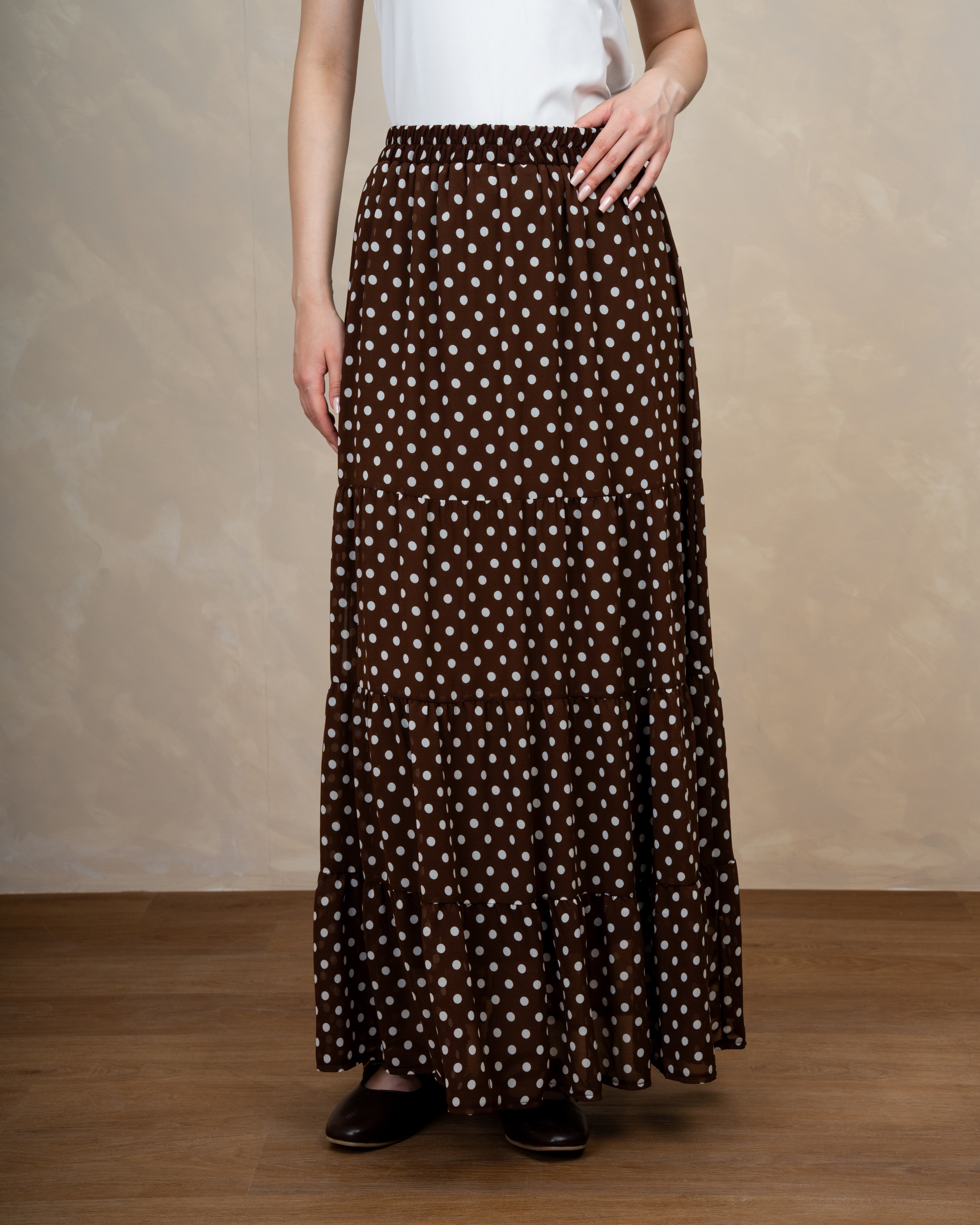 Long Polka Dot Skirt