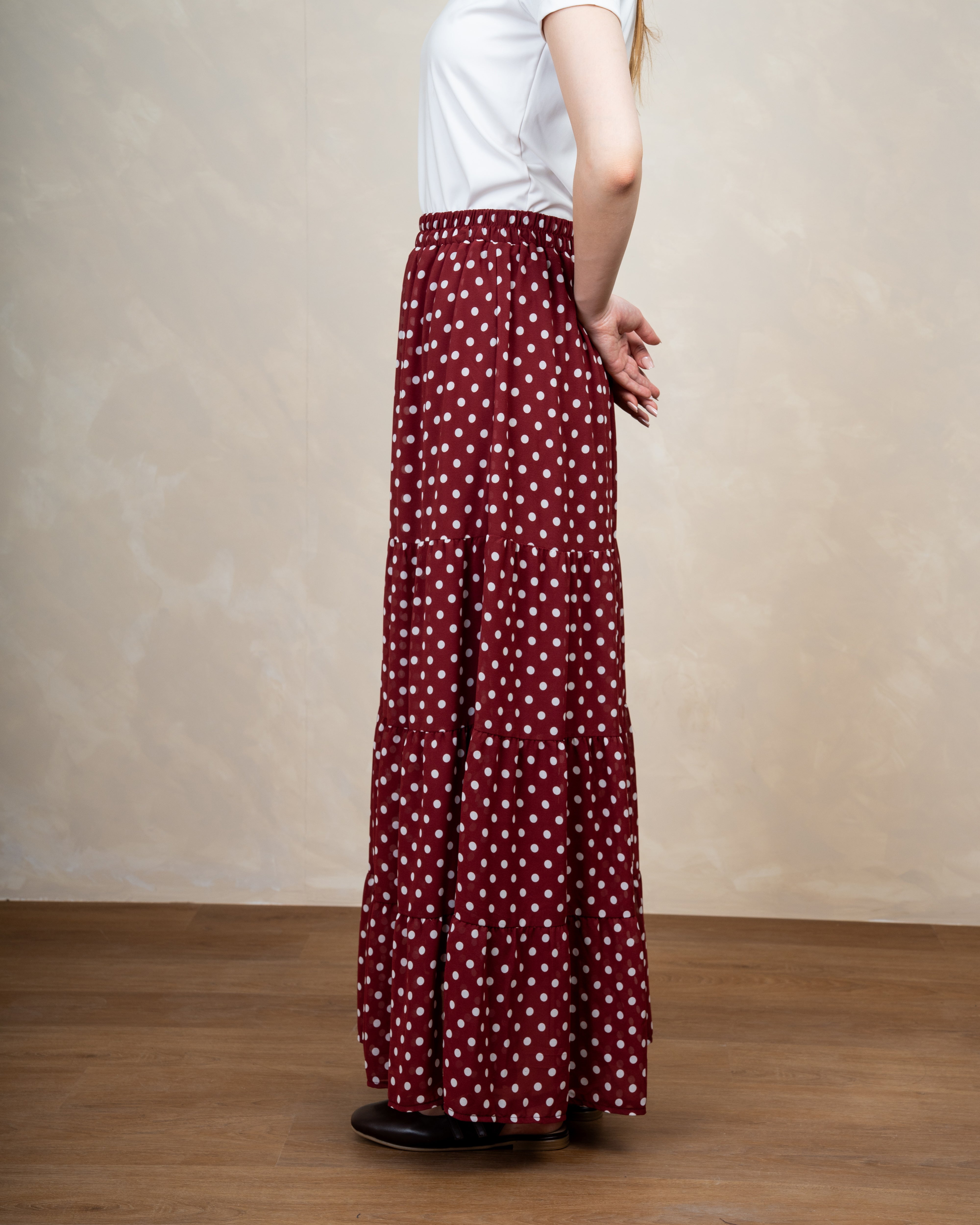 Long Polka Dot Skirt
