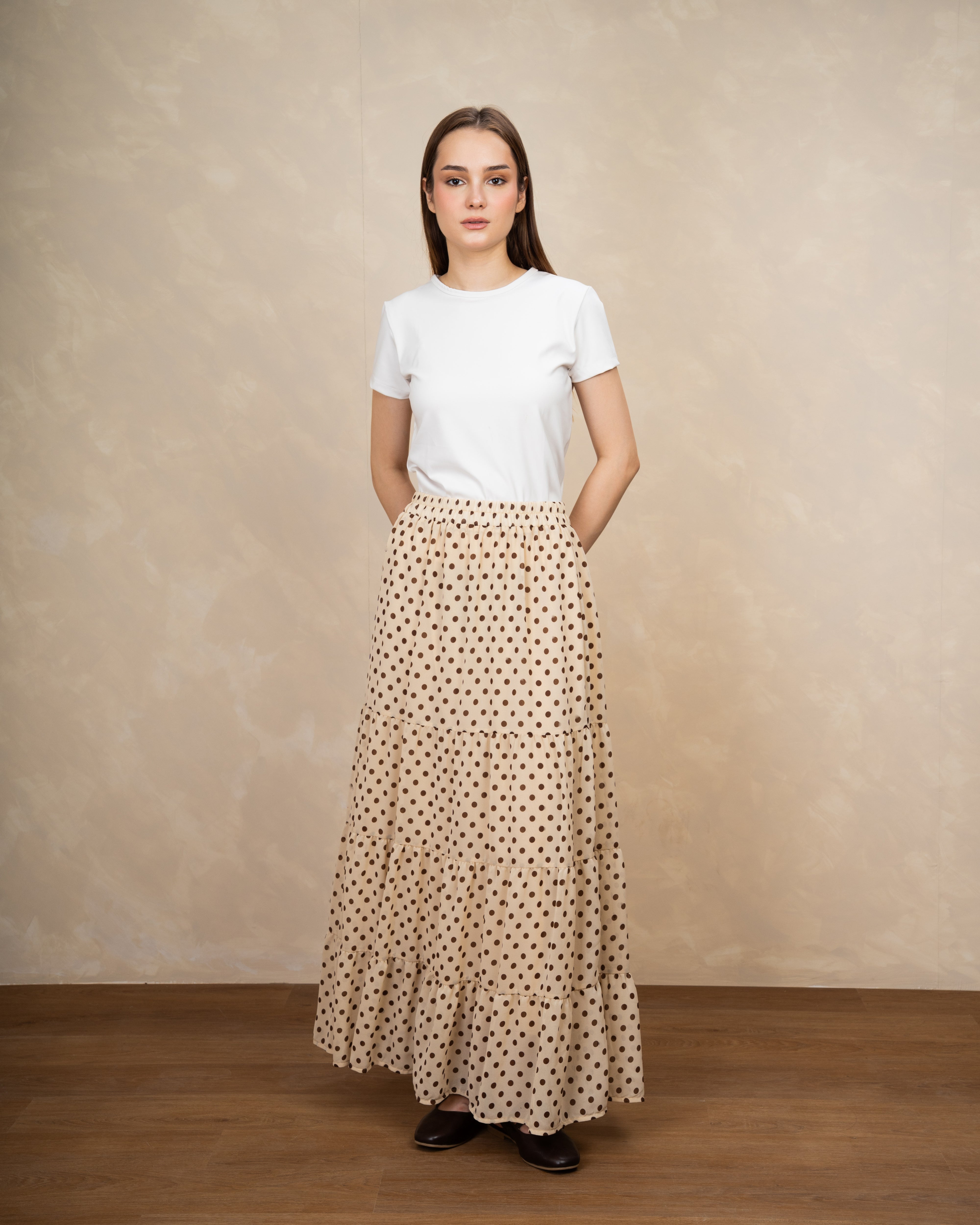 Long Polka Dot Skirt