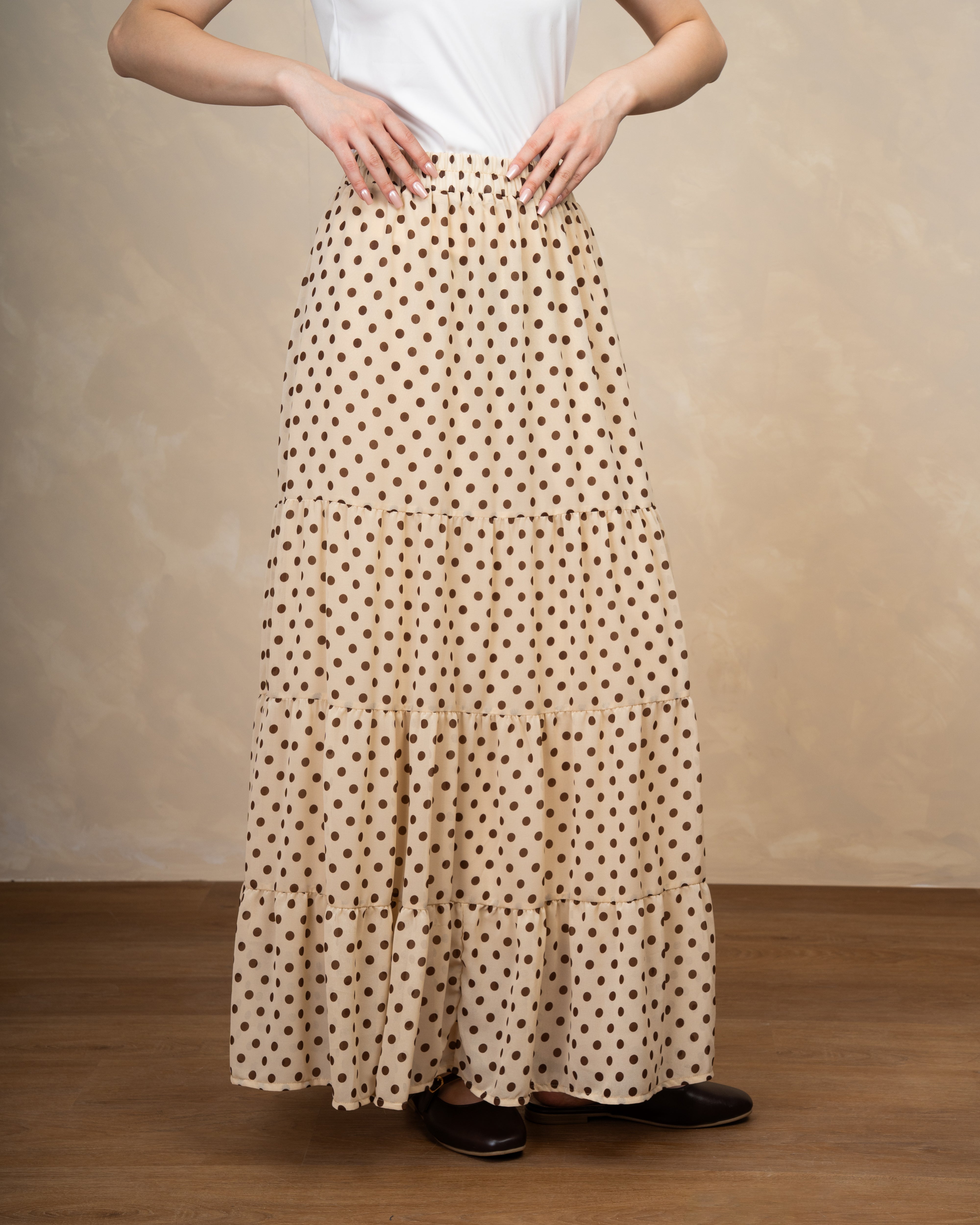 Long Polka Dot Skirt