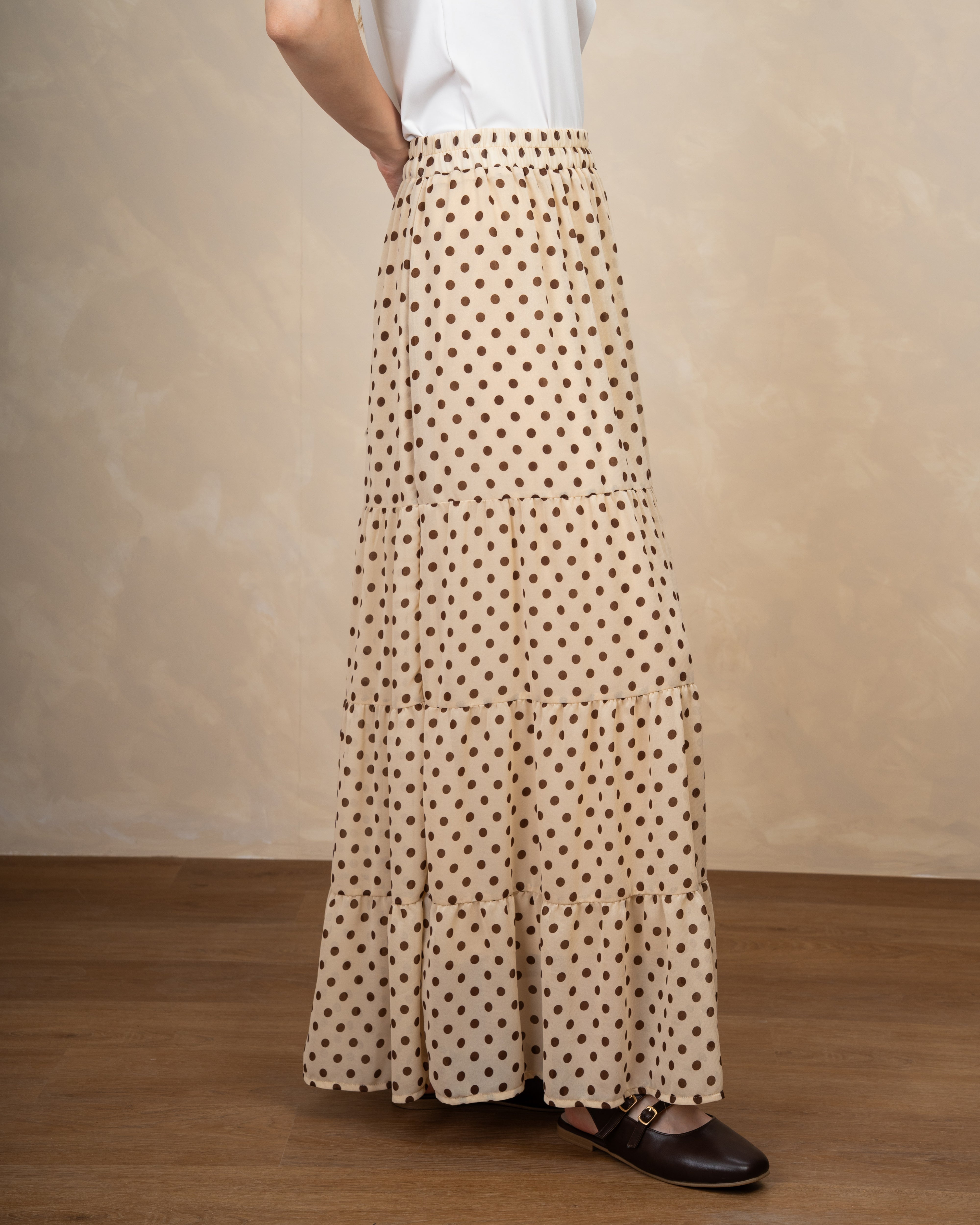 Long Polka Dot Skirt
